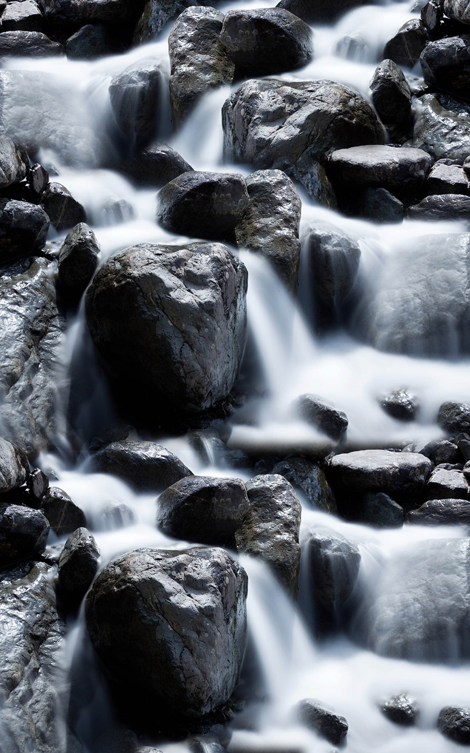 3D Stream Flowing Through Rocks 1407 Stair Risers Wallpaper AJ Wallpaper
