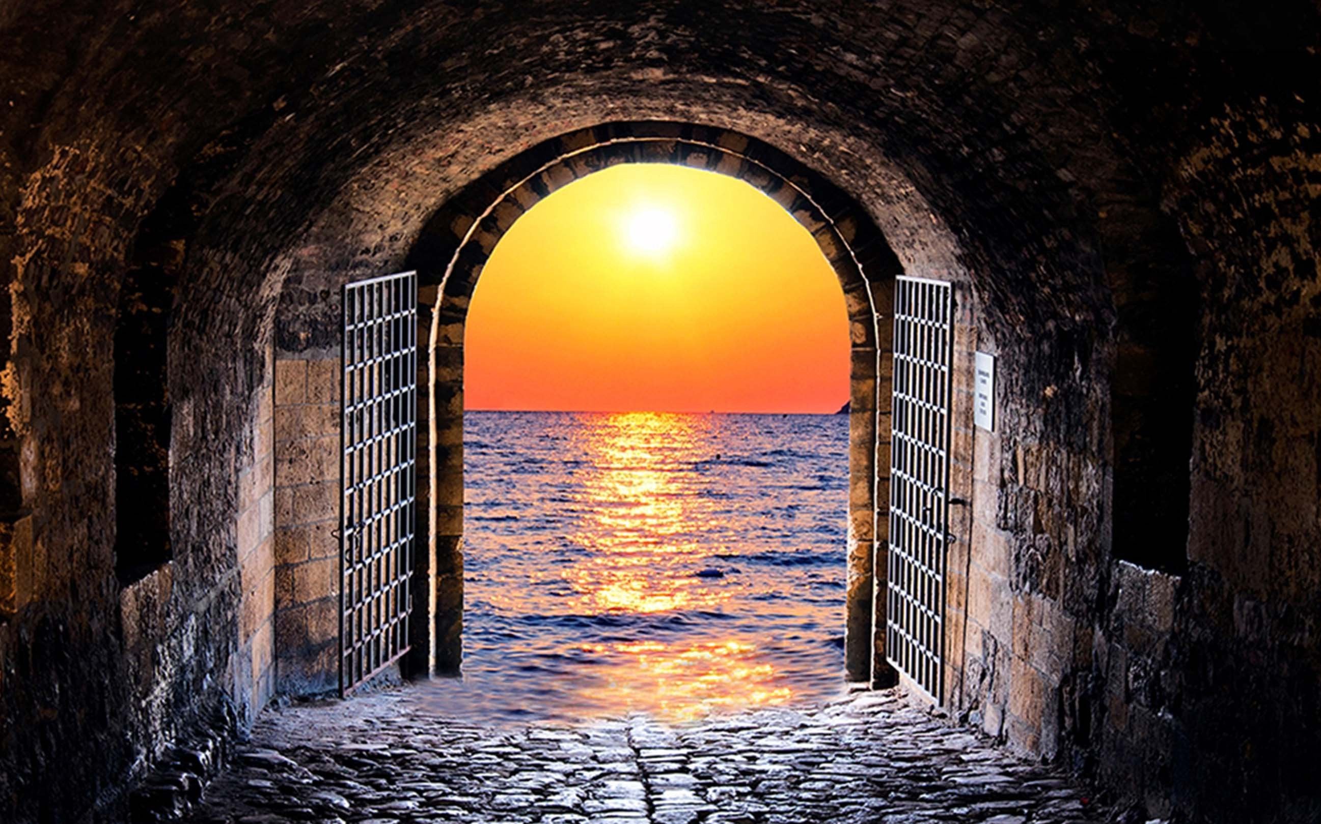 3D Gate Sea Sunset 468 Garage Door Mural Wallpaper AJ Wallpaper