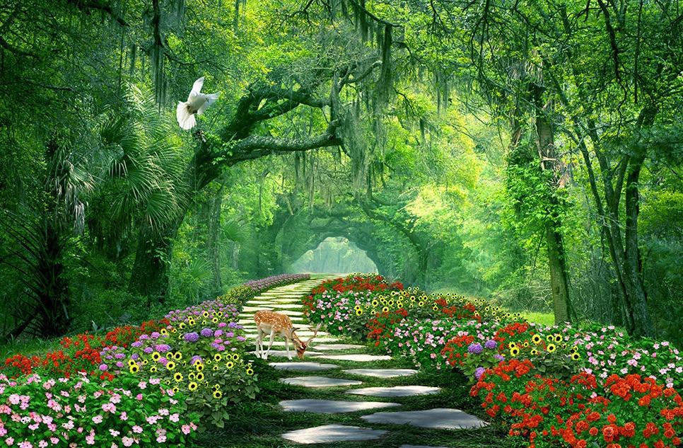 3D Trees Flowers Animals 294 Garage Door Mural Wallpaper AJ Wallpaper