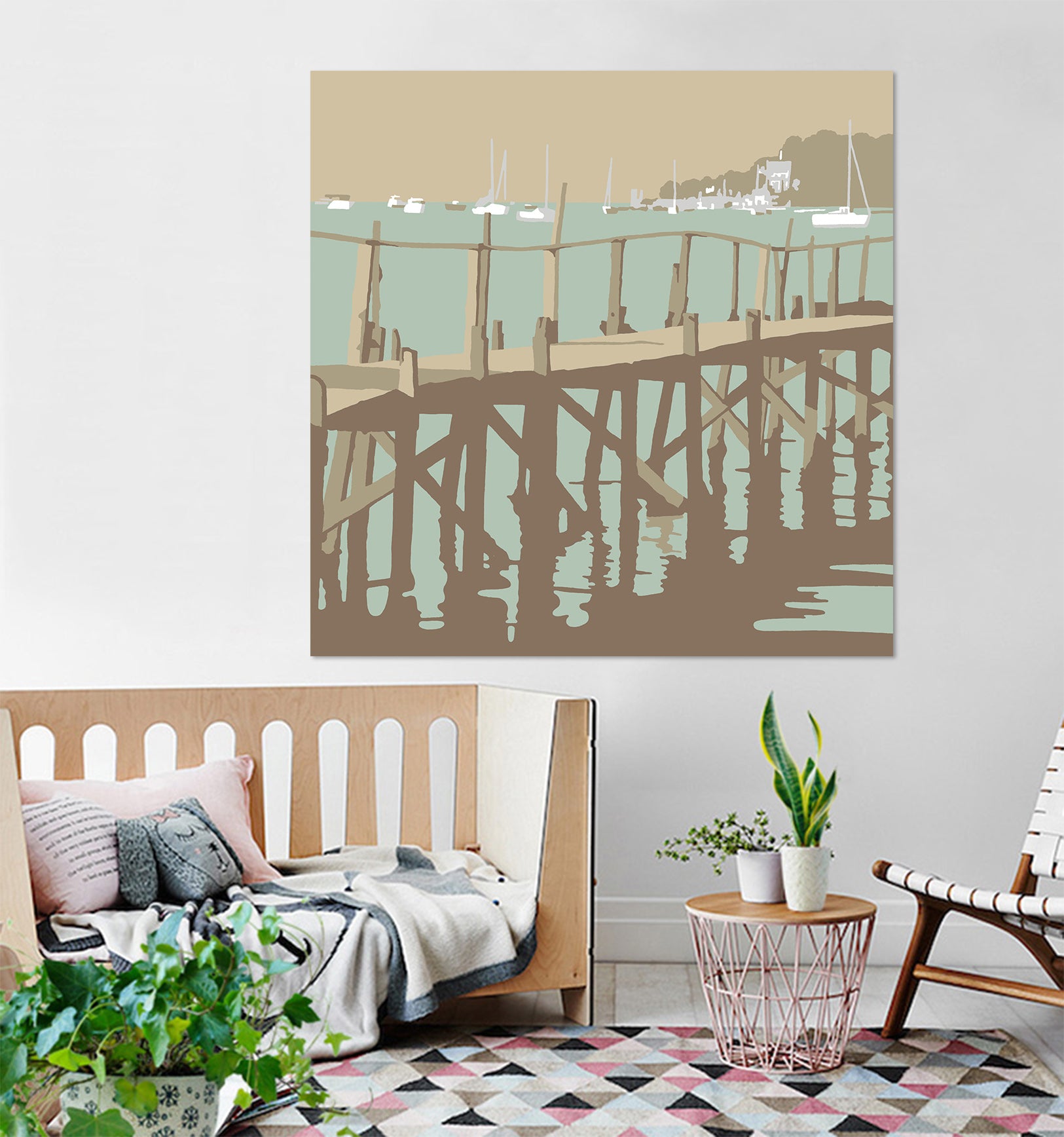 3D Sanbanks Evening Hill Pier 052 Steve Read Wall Sticker