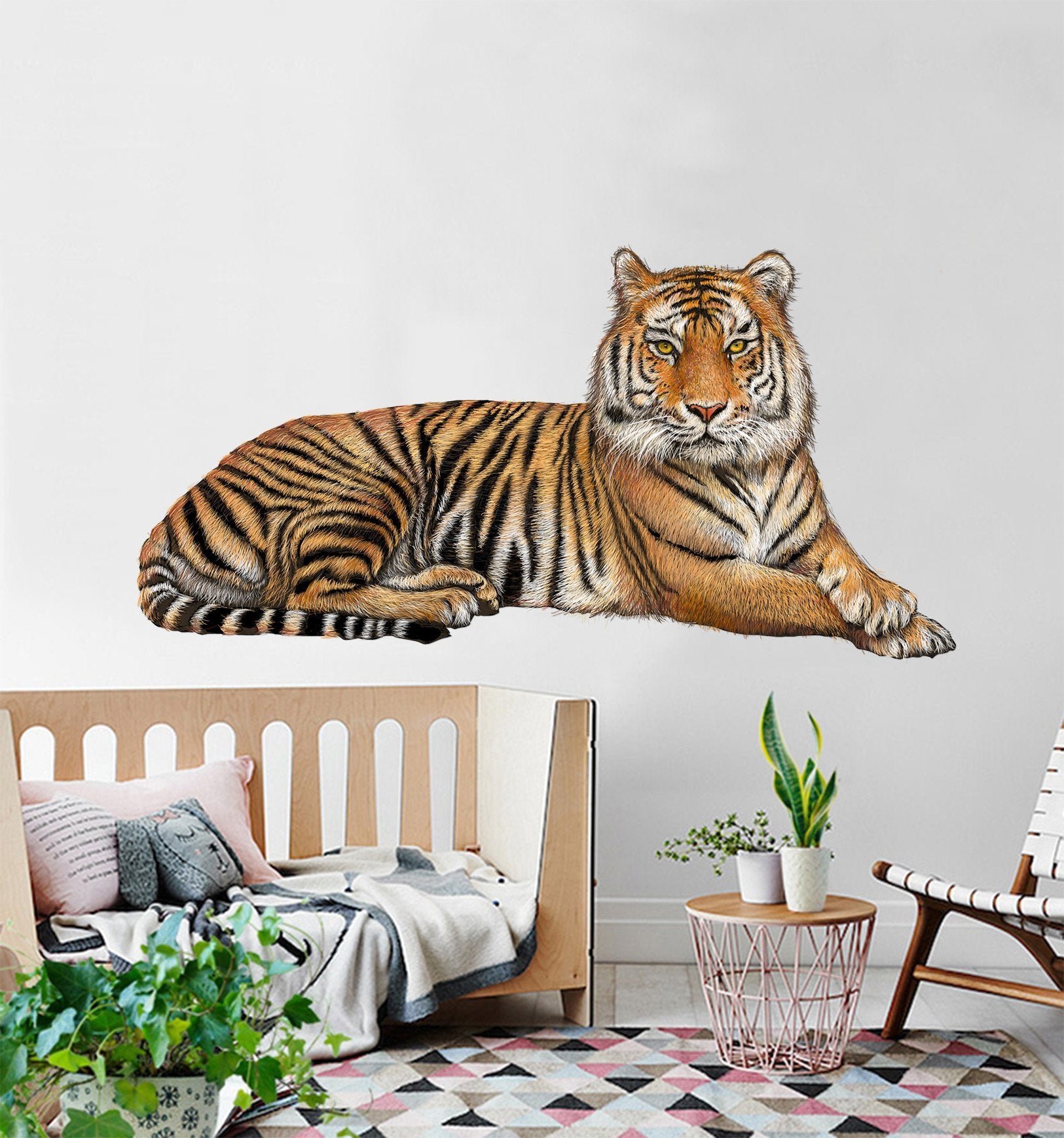 3D Tiger 001 Animals Wall Stickers Wallpaper AJ Wallpaper