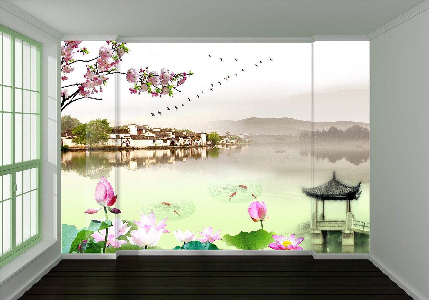 3D Water Lily River 63 Wallpaper AJ Wallpaper