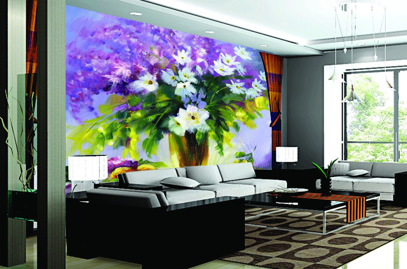 Pure Flowers Vase Wallpaper AJ Wallpaper