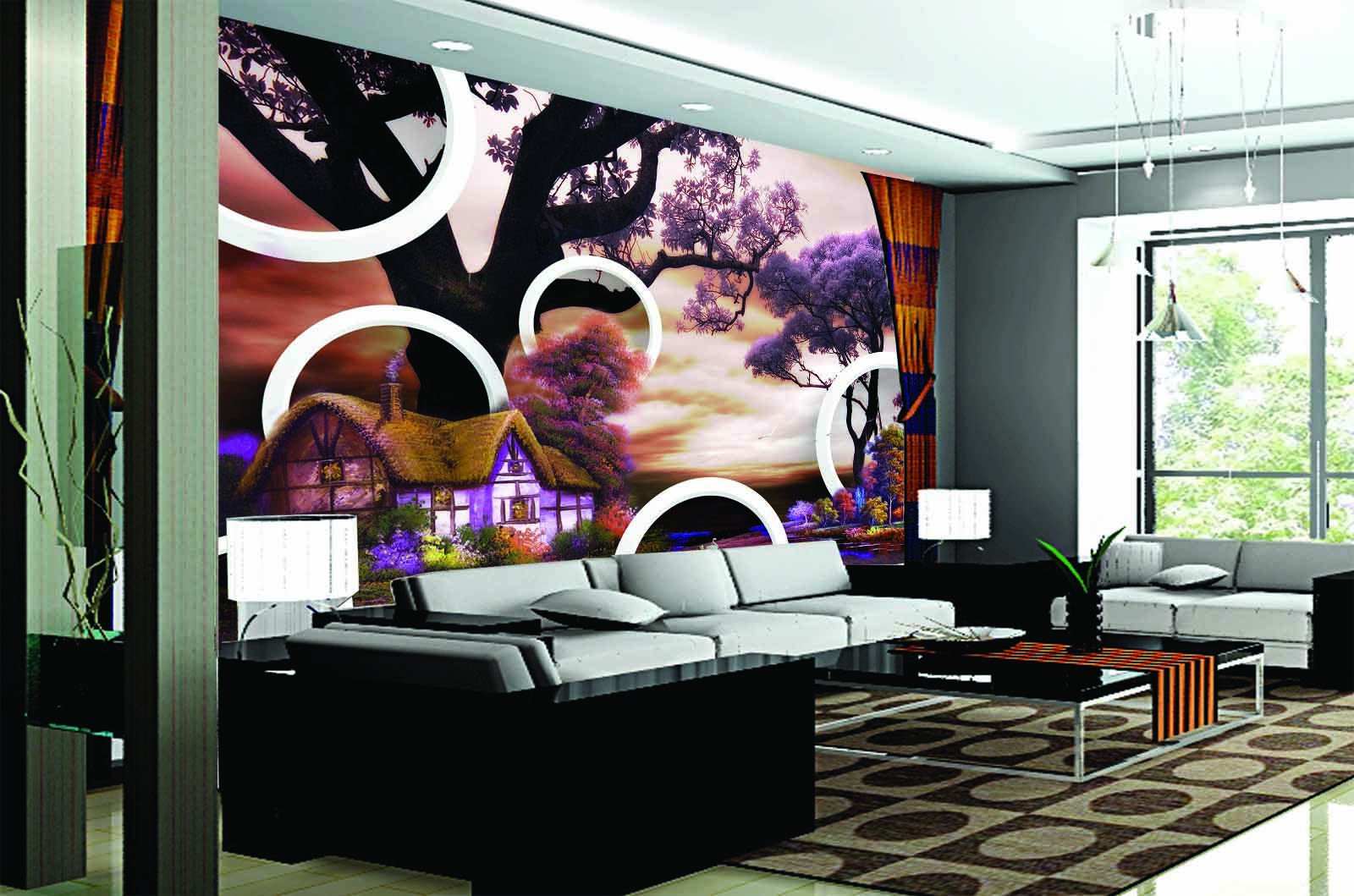 3D Country Village Tree 74 Wallpaper AJ Wallpaper