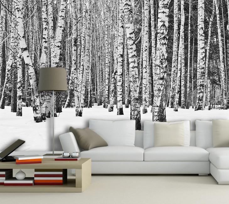 3D White Snow Trunk Forest 67 Wallpaper AJ Wallpaper