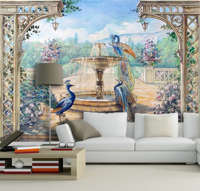 3D Elegant Peacock Flower 77 Wallpaper AJ Wallpaper