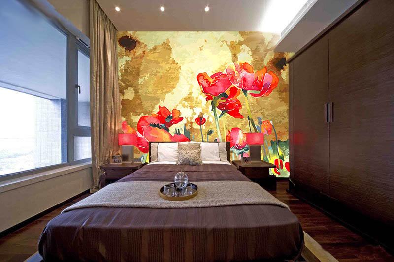 Red Flowers 2 Paint Wallpaper AJ Wallpaper