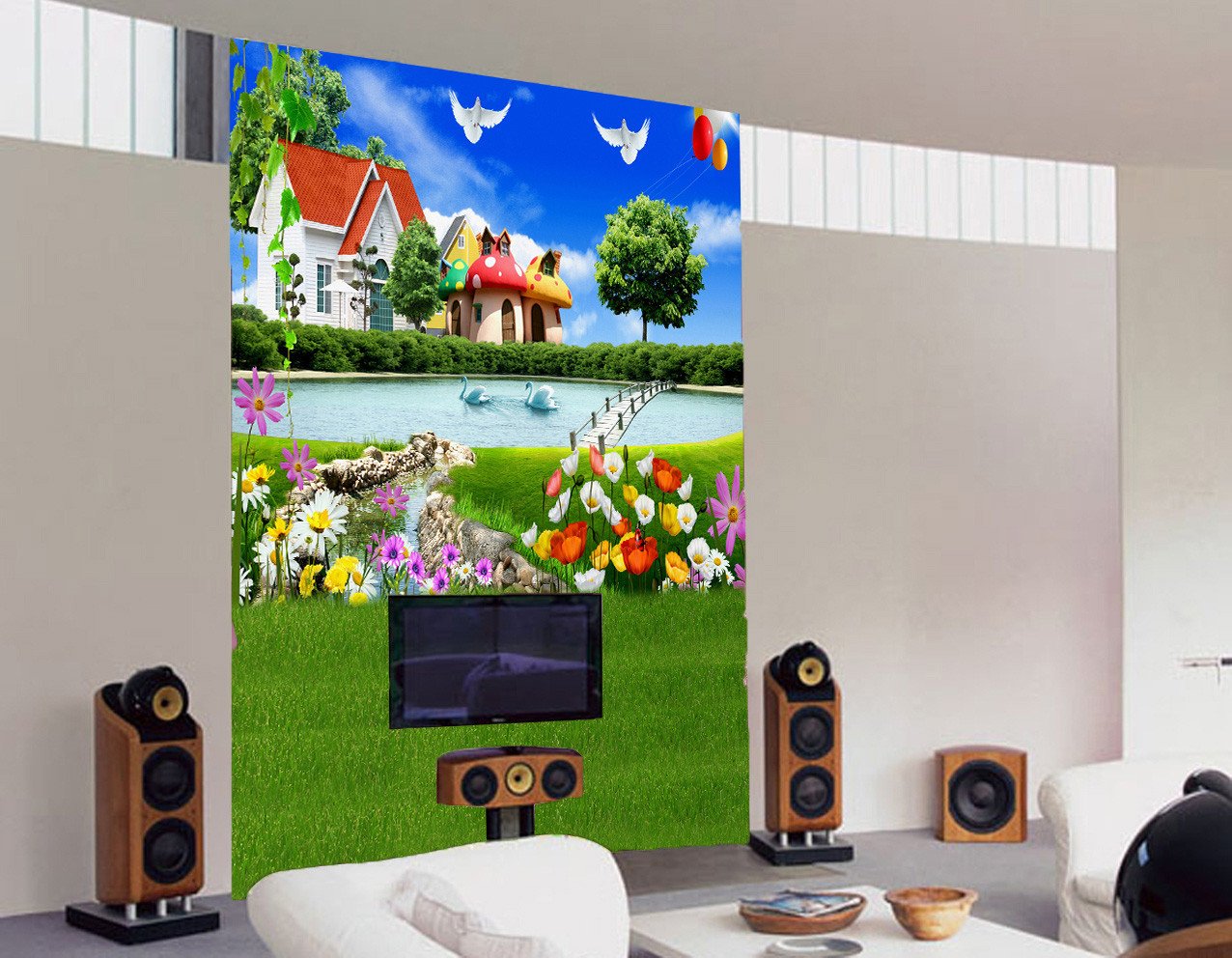 Mushroom Houses 1 Wallpaper AJ Wallpaper