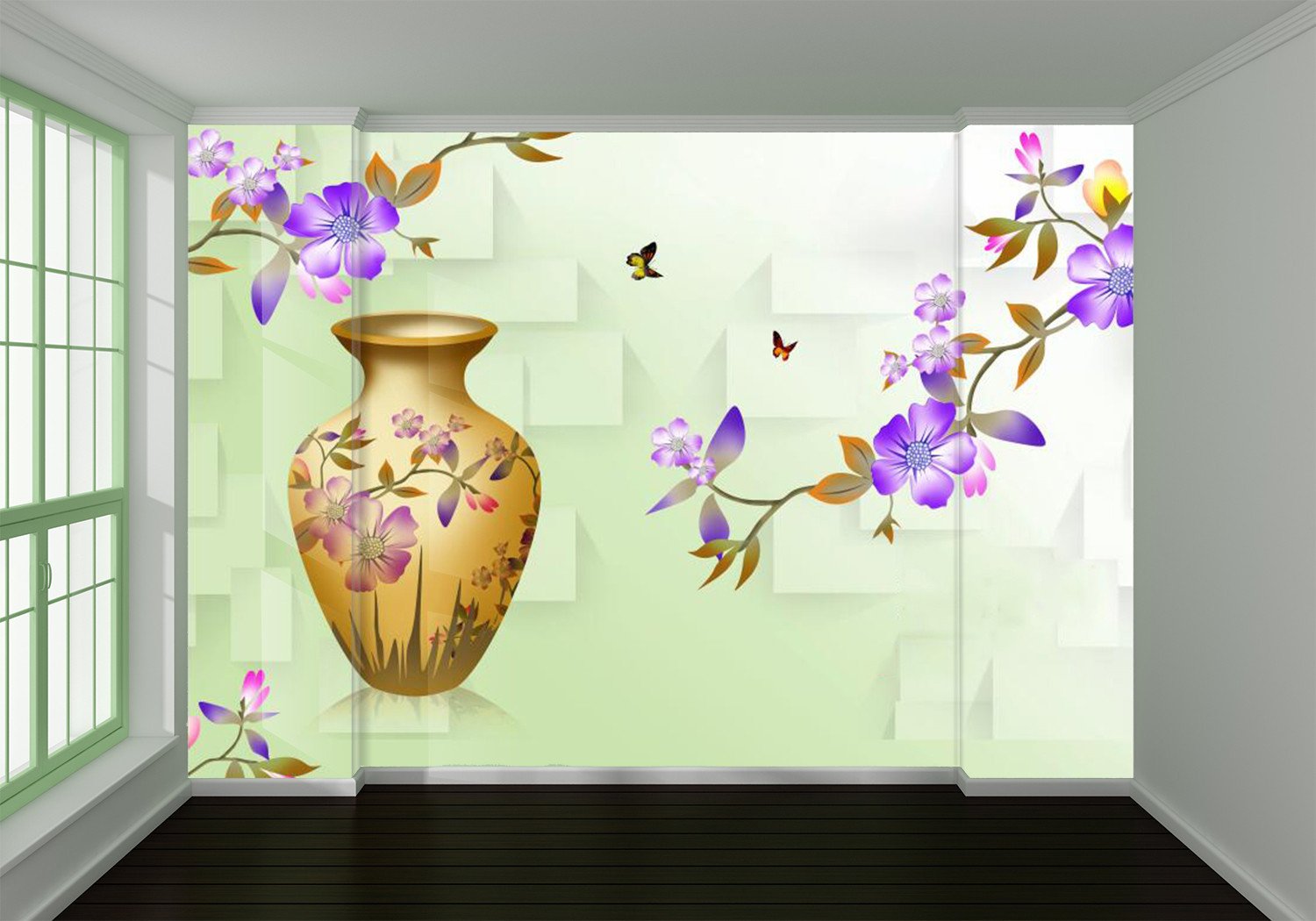 Elegant Vase With Purple Flower 4 Wallpaper AJ Wallpaper 1