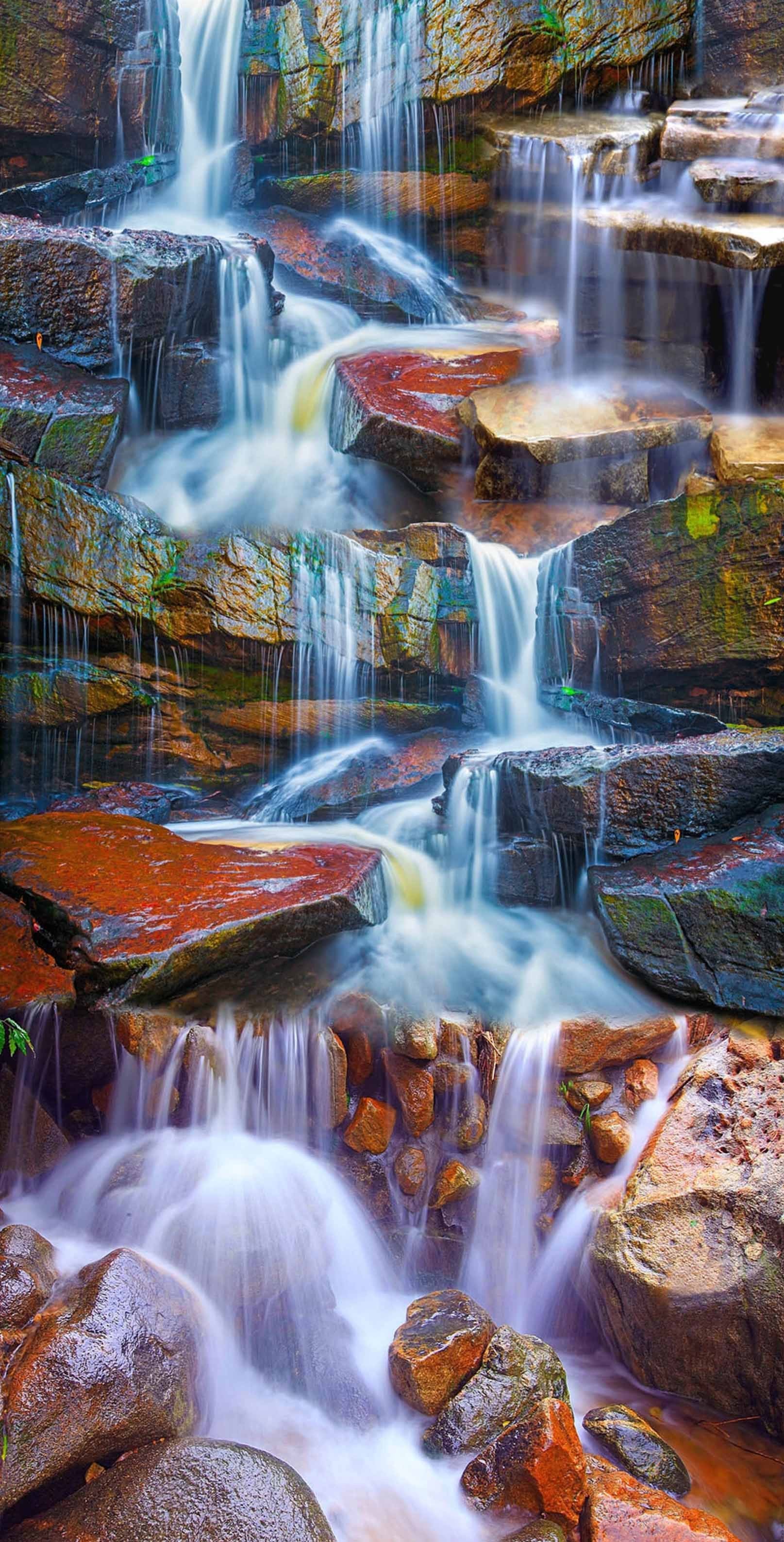 3D Color Rocks Streams 415 Stair Risers Wallpaper AJ Wallpaper