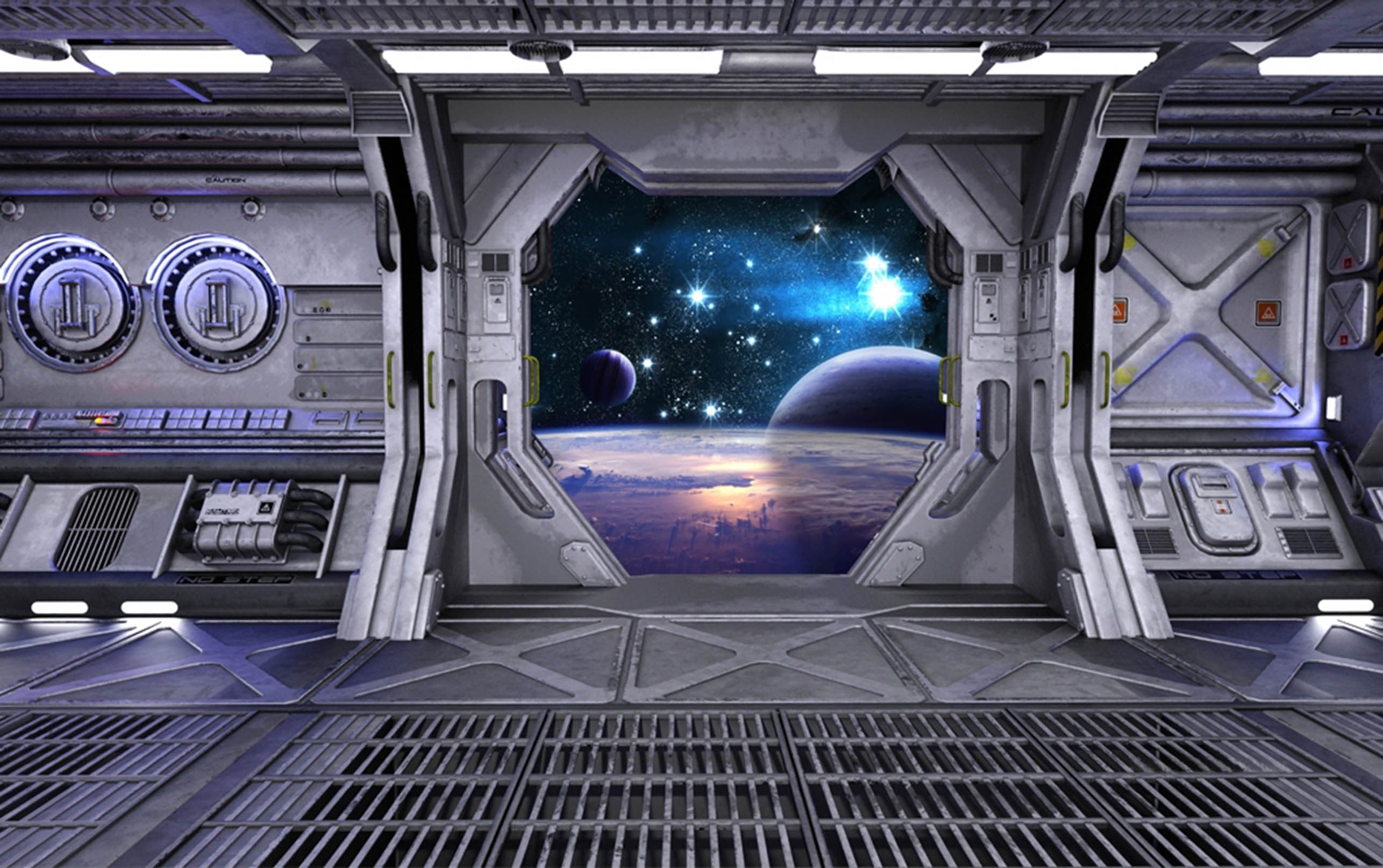 3D Spacecraft Space Scenery 473 Garage Door Mural Wallpaper AJ Wallpaper