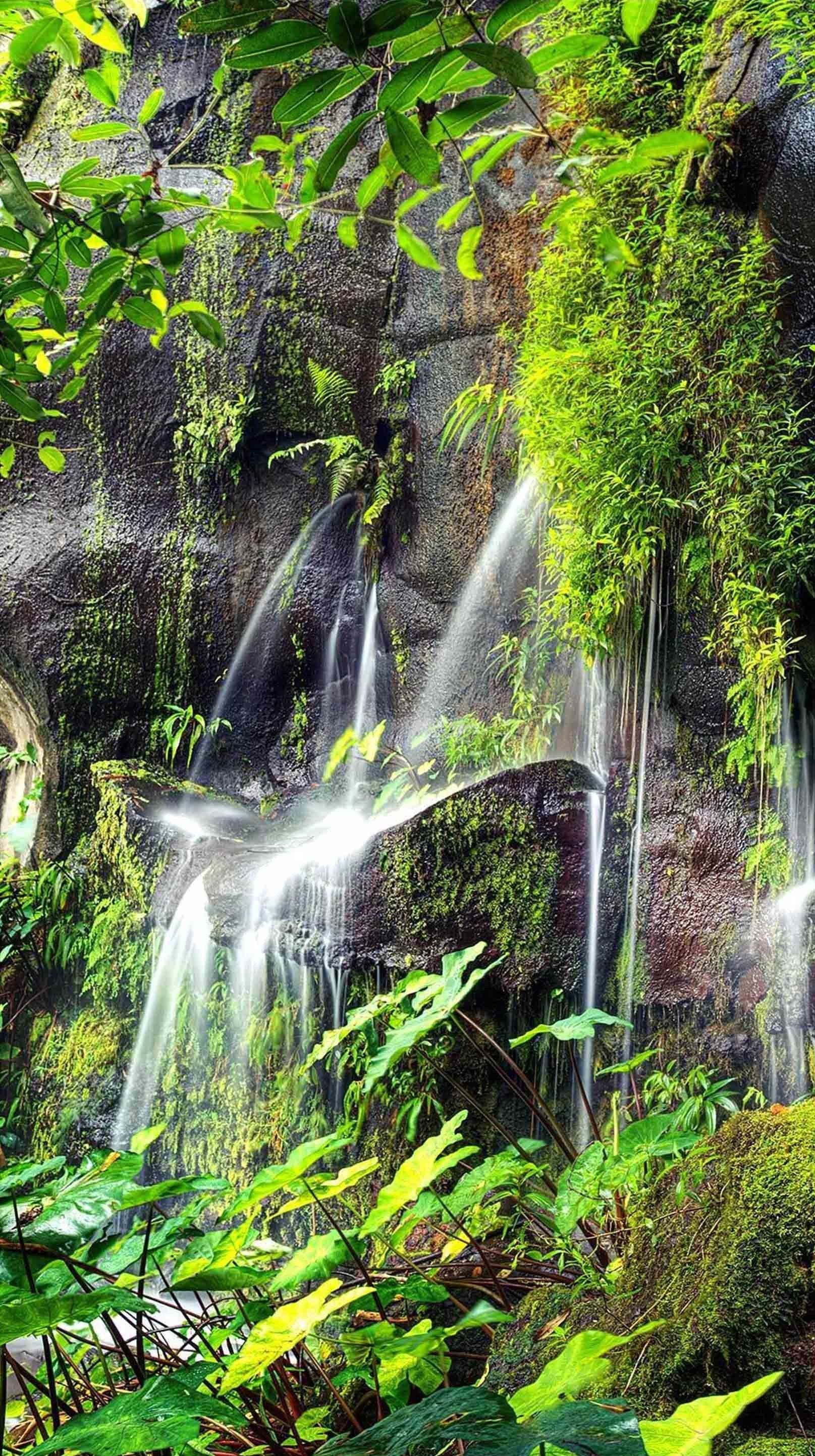 3D Rock Cliff Flowing Water 1617 Stair Risers Wallpaper AJ Wallpaper