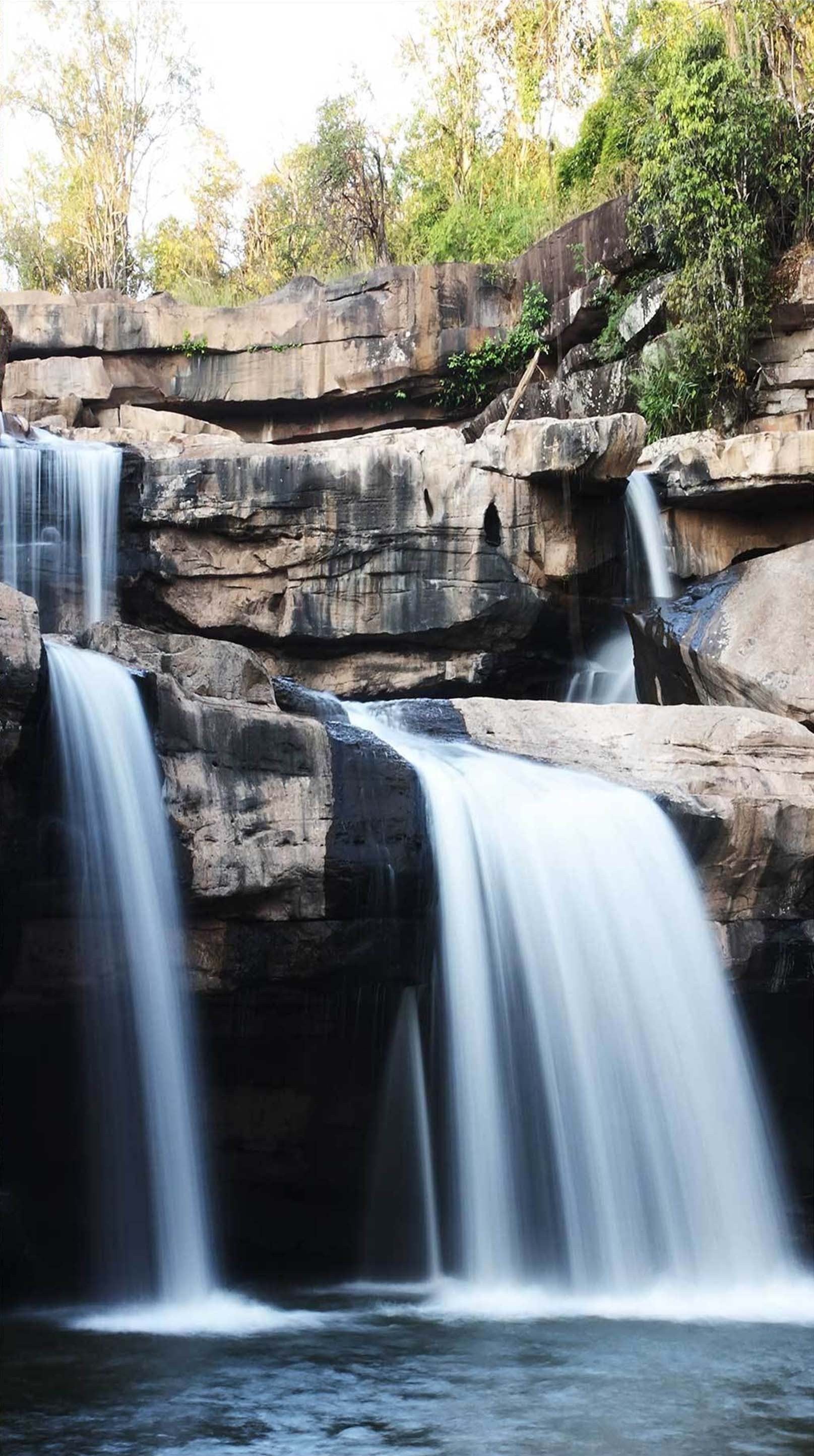 3D Waterfall Rocks 1595 Stair Risers Wallpaper AJ Wallpaper