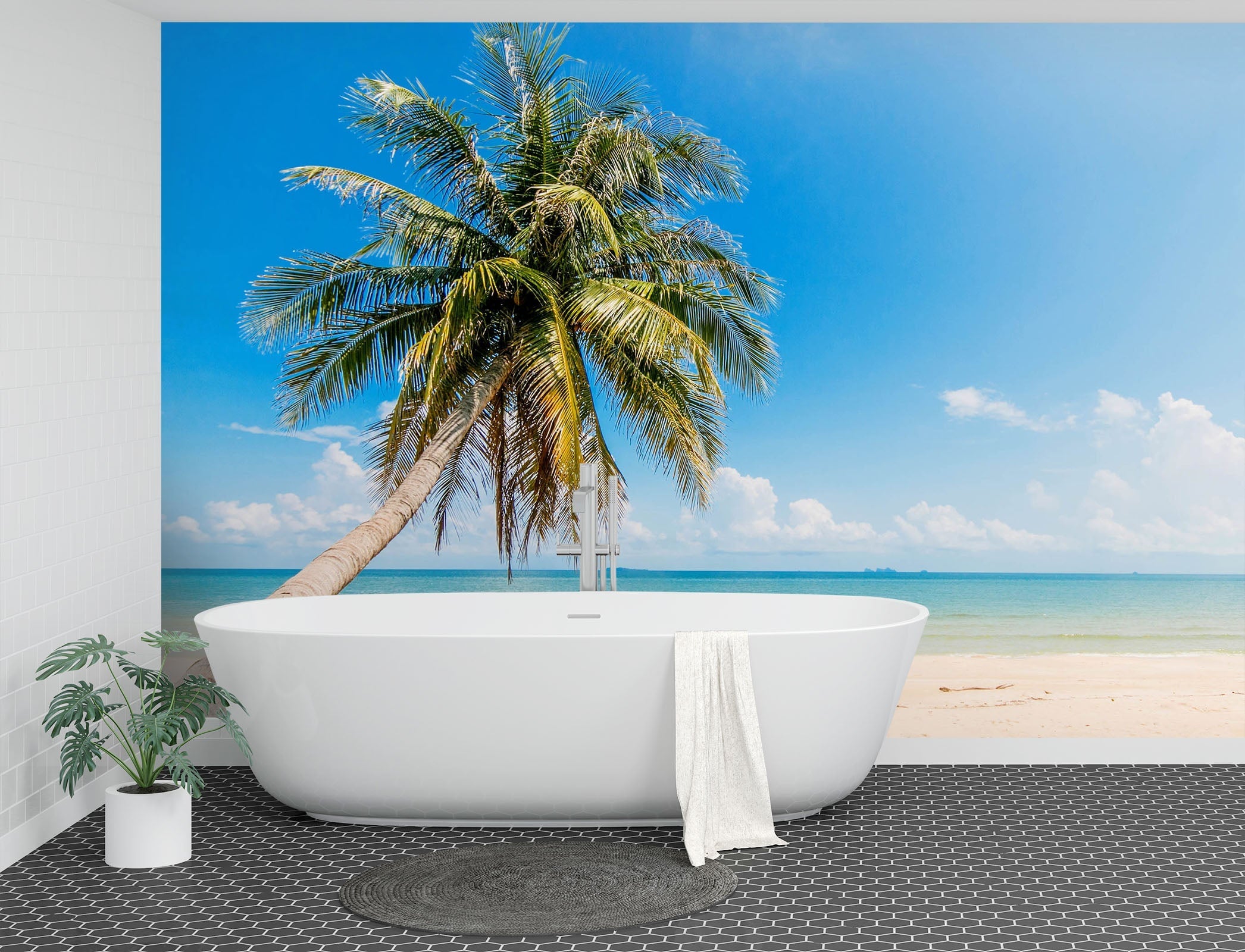 3D Coconut Tree 010 Wall Murals Wallpaper AJ Wallpaper 2