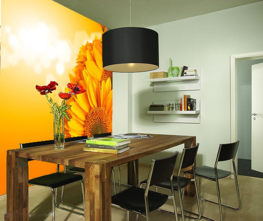 Orange Chrysanthemums Wallpaper AJ Wallpaper