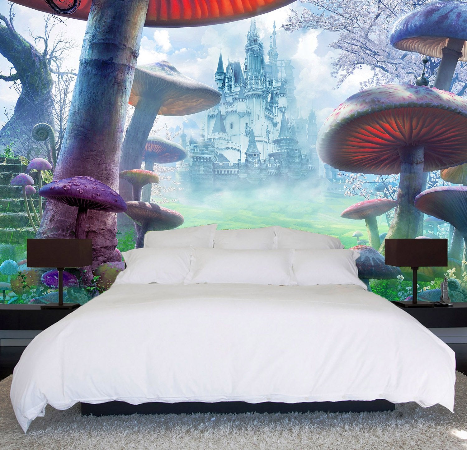 Mushrooms And Castle Wallpaper AJ Wallpaper