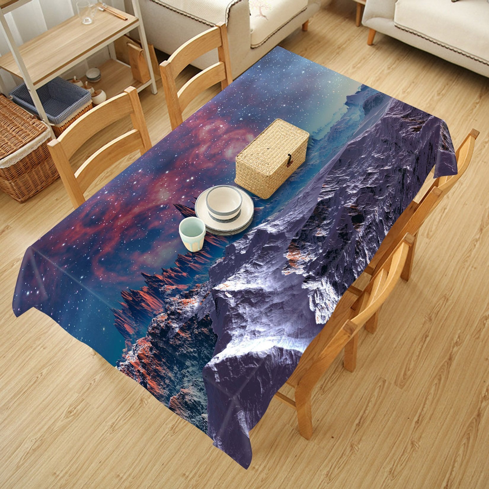 3D Exoplanet Mountains 788 Tablecloths Wallpaper AJ Wallpaper