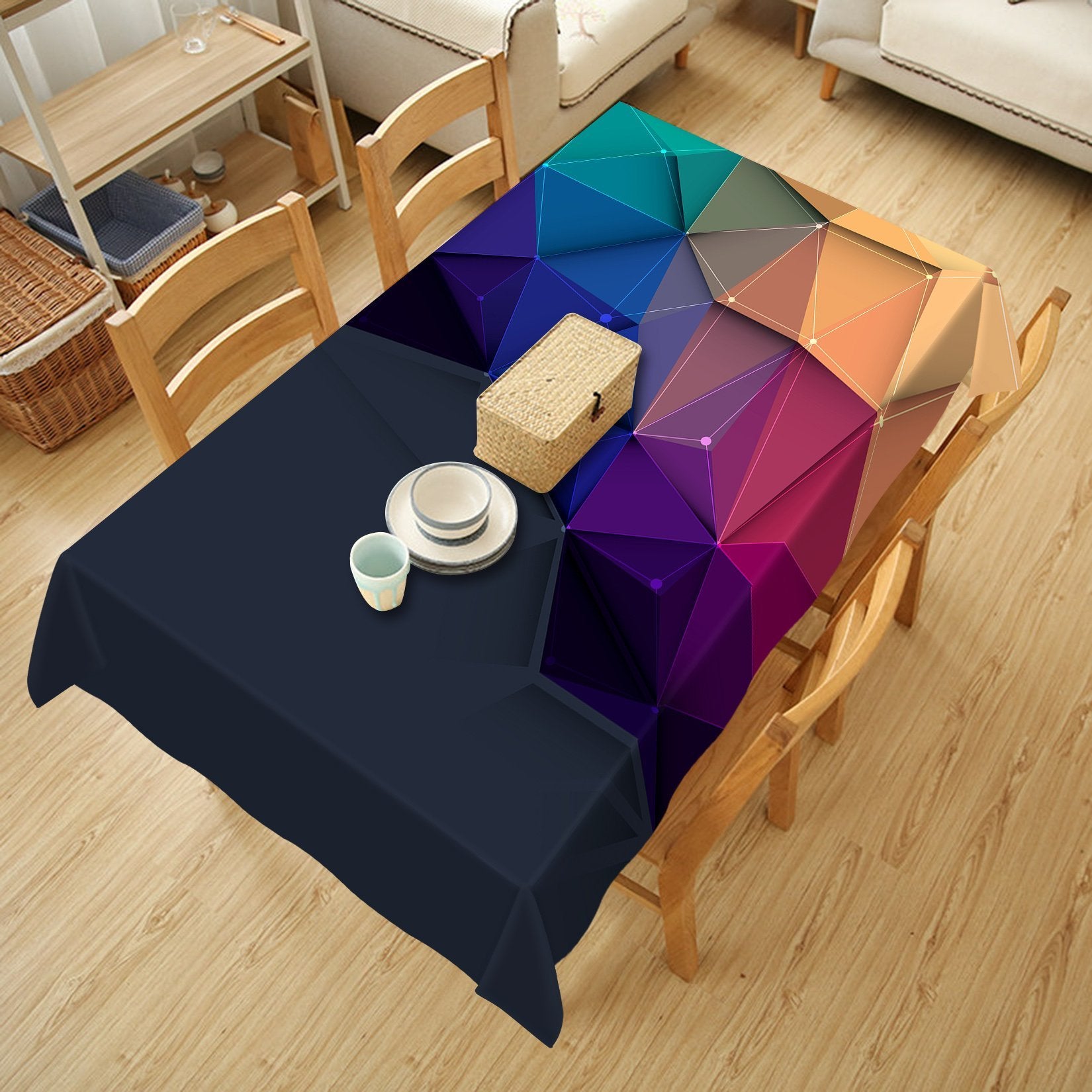3D Gradient Triangle 17 Tablecloths Wallpaper AJ Wallpaper