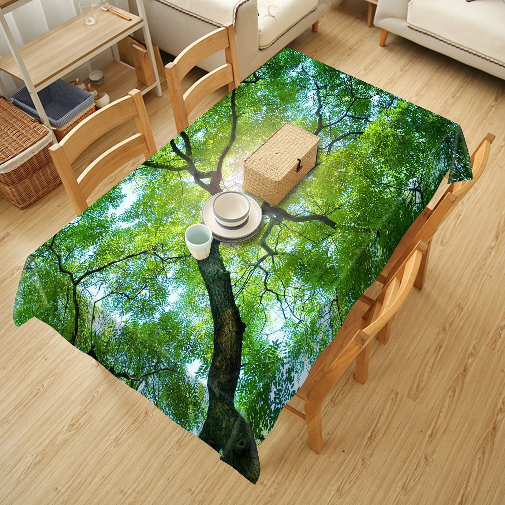 3D Lush Green Tree 496 Tablecloths Wallpaper AJ Wallpaper