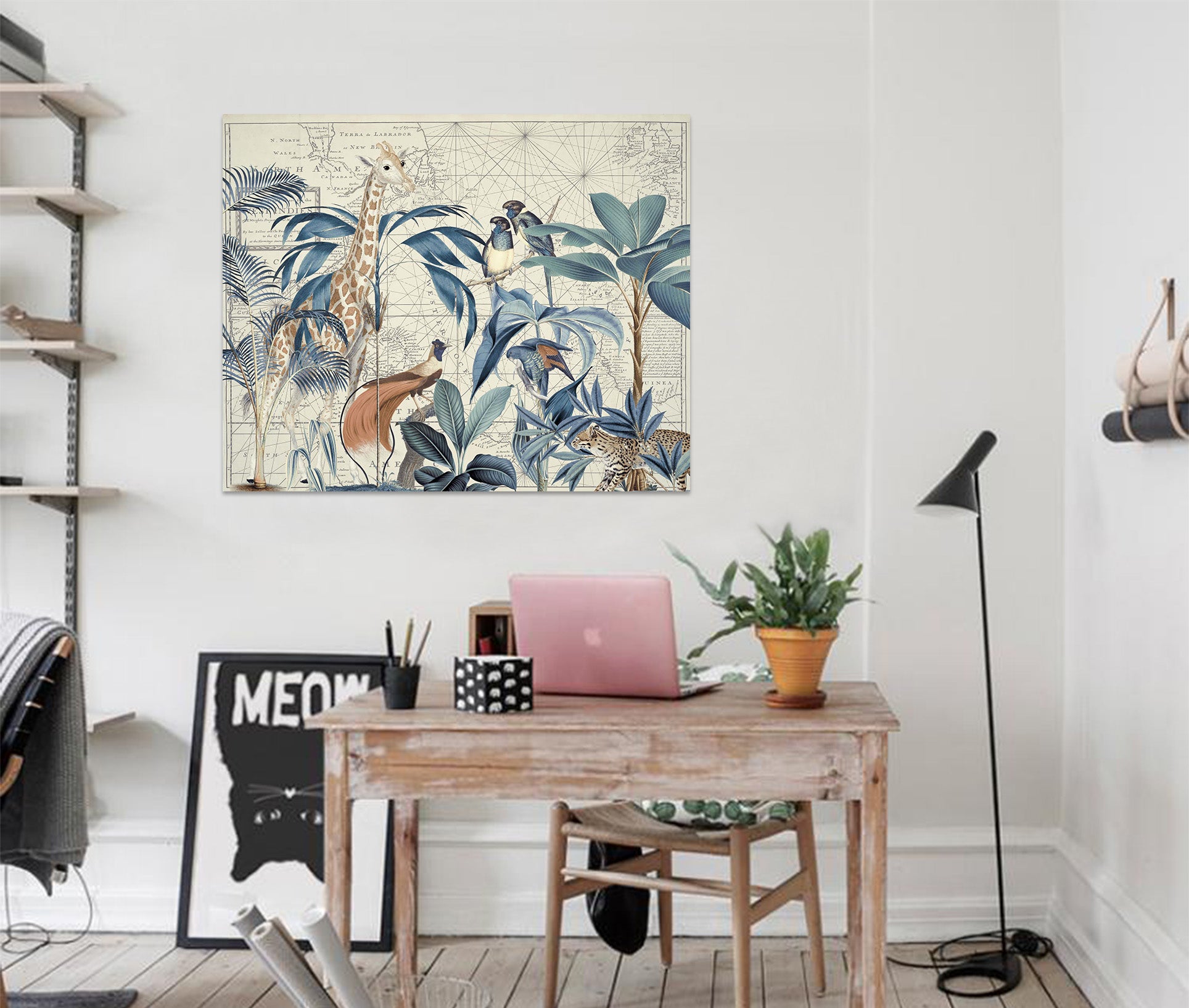 3D Palm Tree Map 047 Andrea haase Wall Sticker