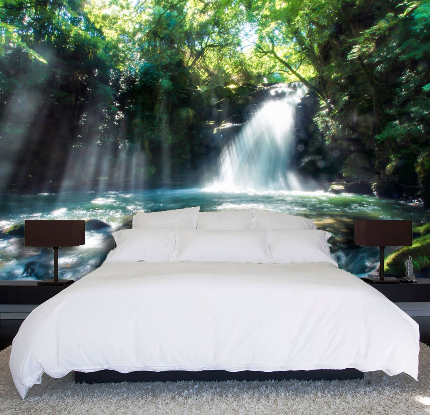 3D Sunshine Forest Pouring Water 83 Wallpaper AJ Wallpaper