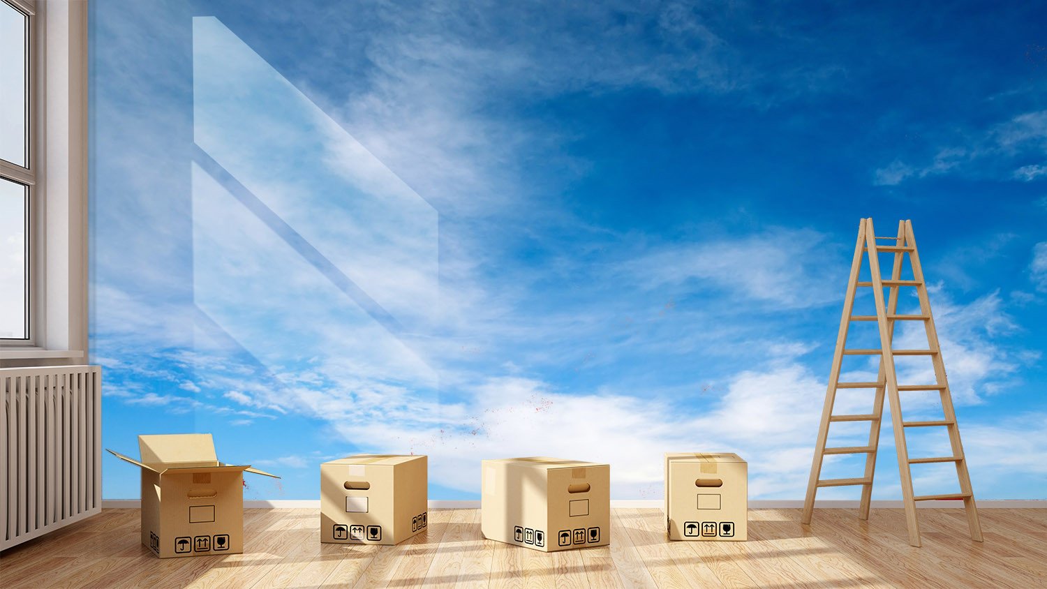 Blue Sky White Clouds 2 Wallpaper AJ Wallpaper