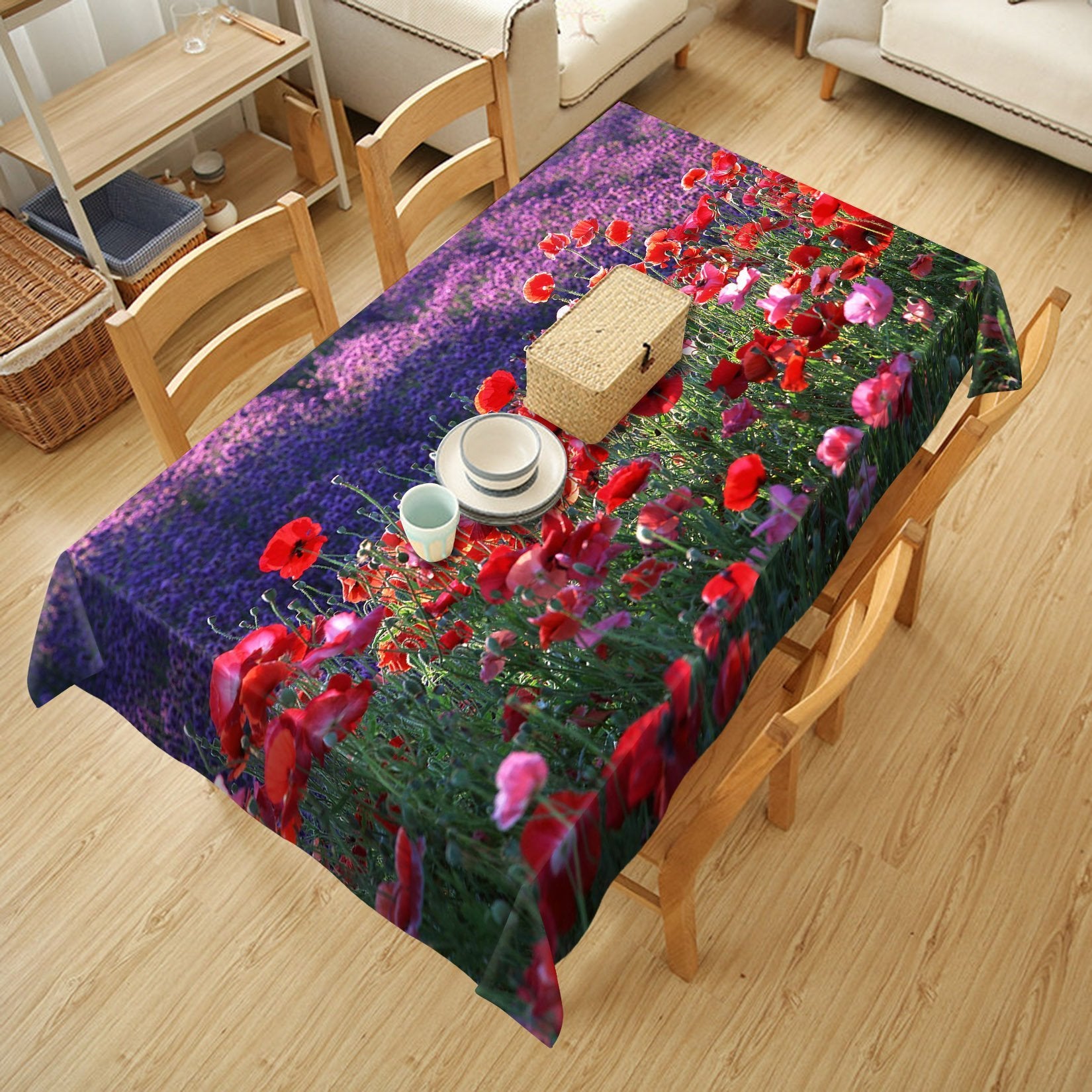 3D Pretty Flowers Field 281 Tablecloths Wallpaper AJ Wallpaper