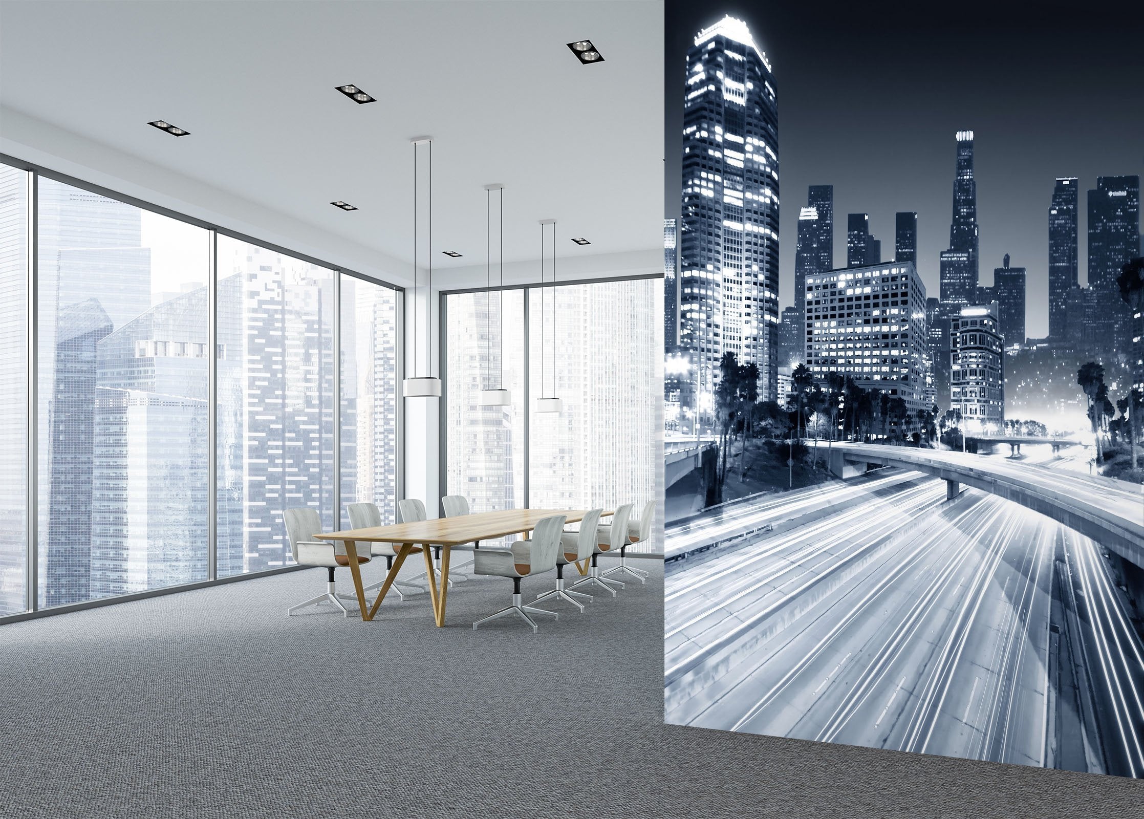 3D Black And White City Building 02 Wall Murals Wallpaper AJ Wallpaper 2