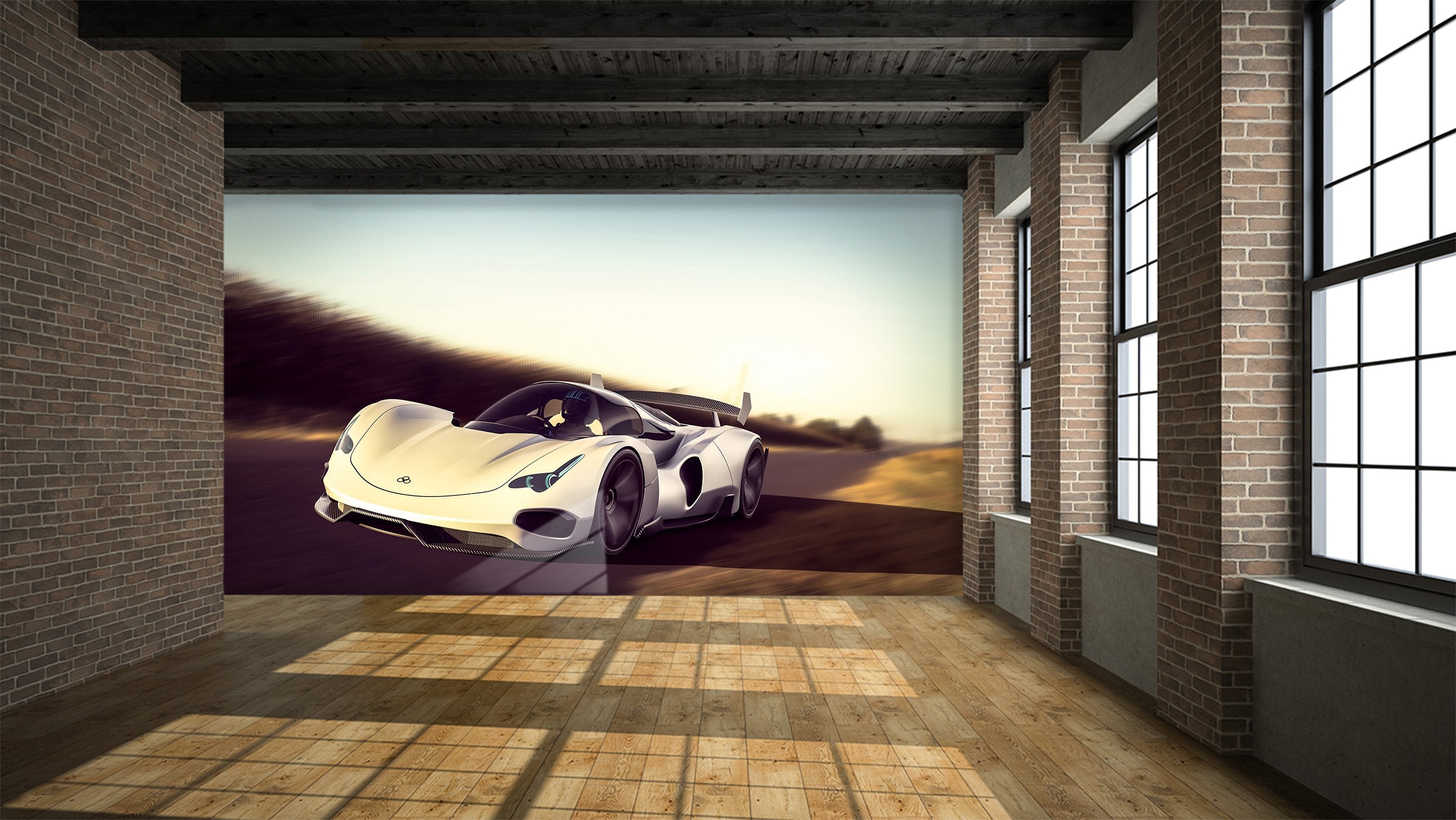 3D Supercar Road 970 Vehicle Wall Murals Wallpaper AJ Wallpaper 2