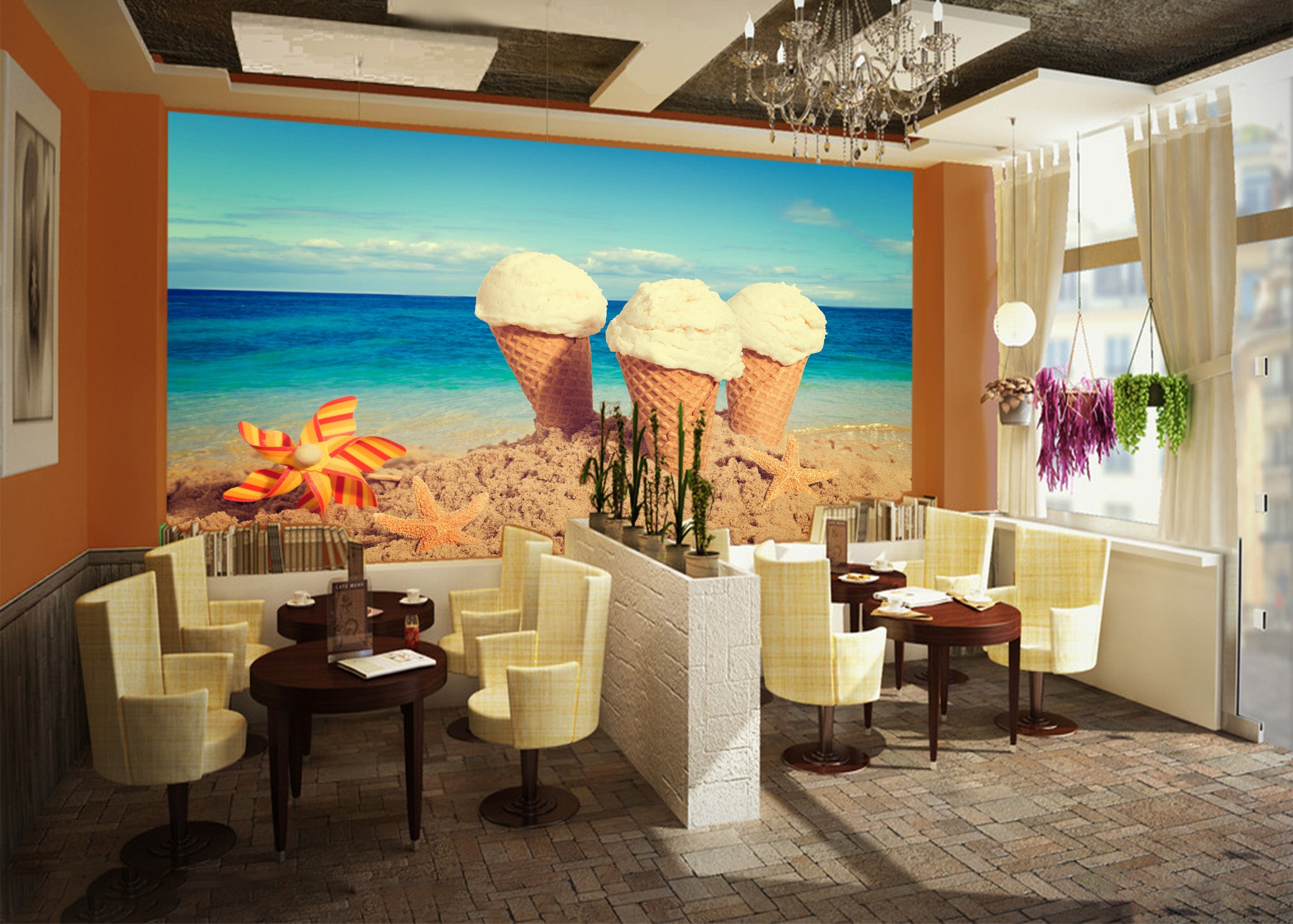 3D White Cone 1082 Wall Murals