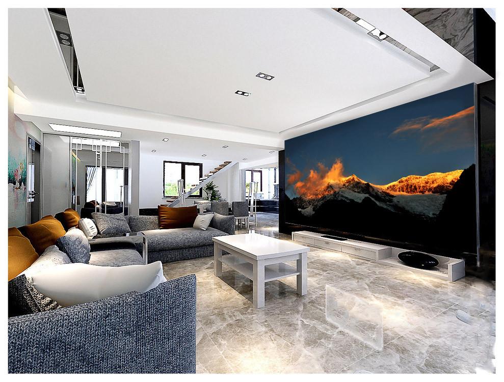 Misty Snow Mountains Wallpaper AJ Wallpaper