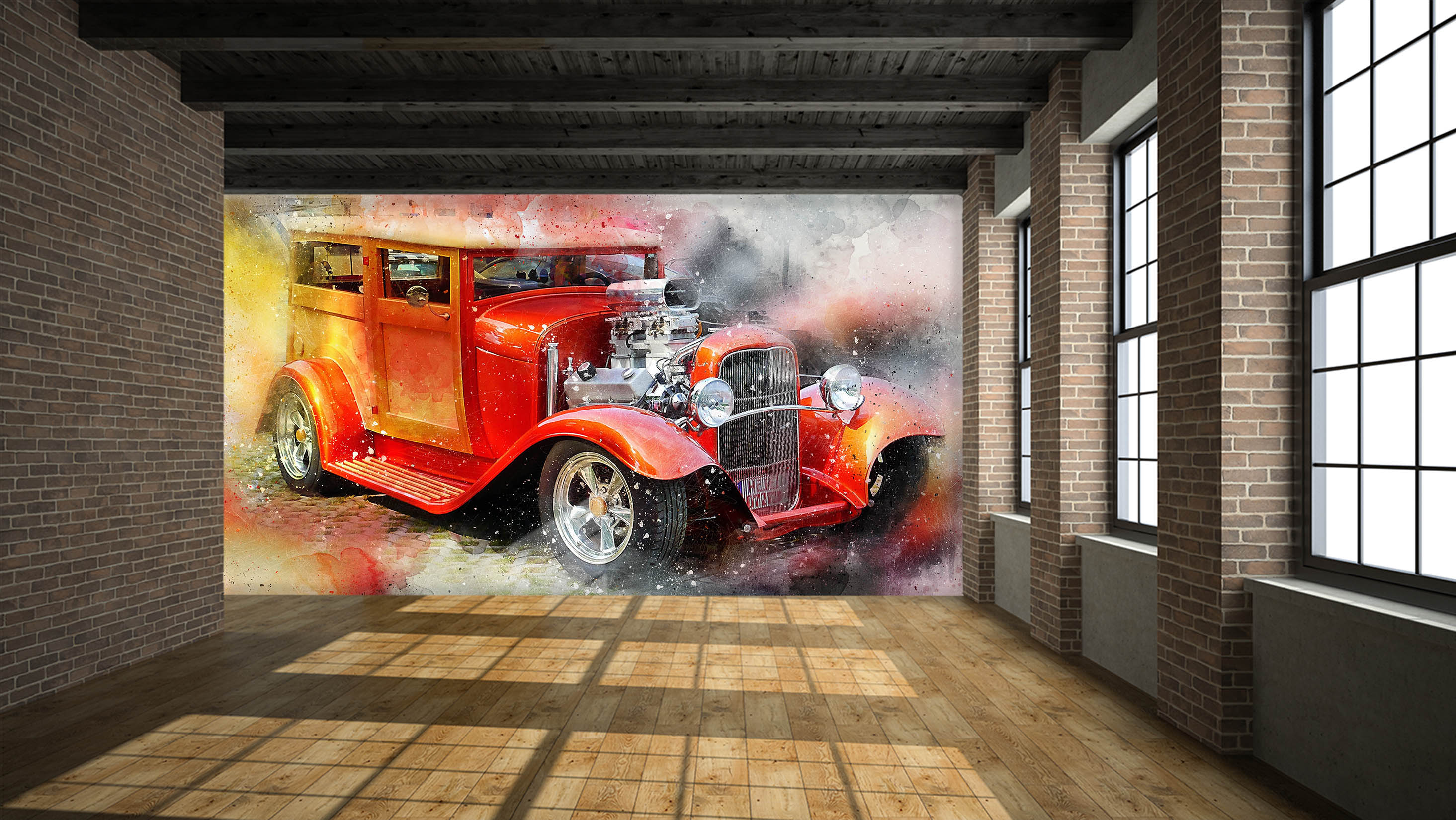 3D Llight Car 940 Vehicle Wall Murals Wallpaper AJ Wallpaper 2