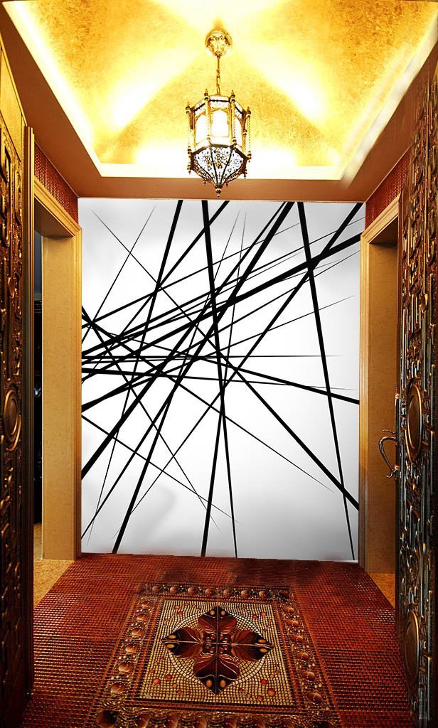 3D Black Line 113 Wallpaper AJ Wallpaper