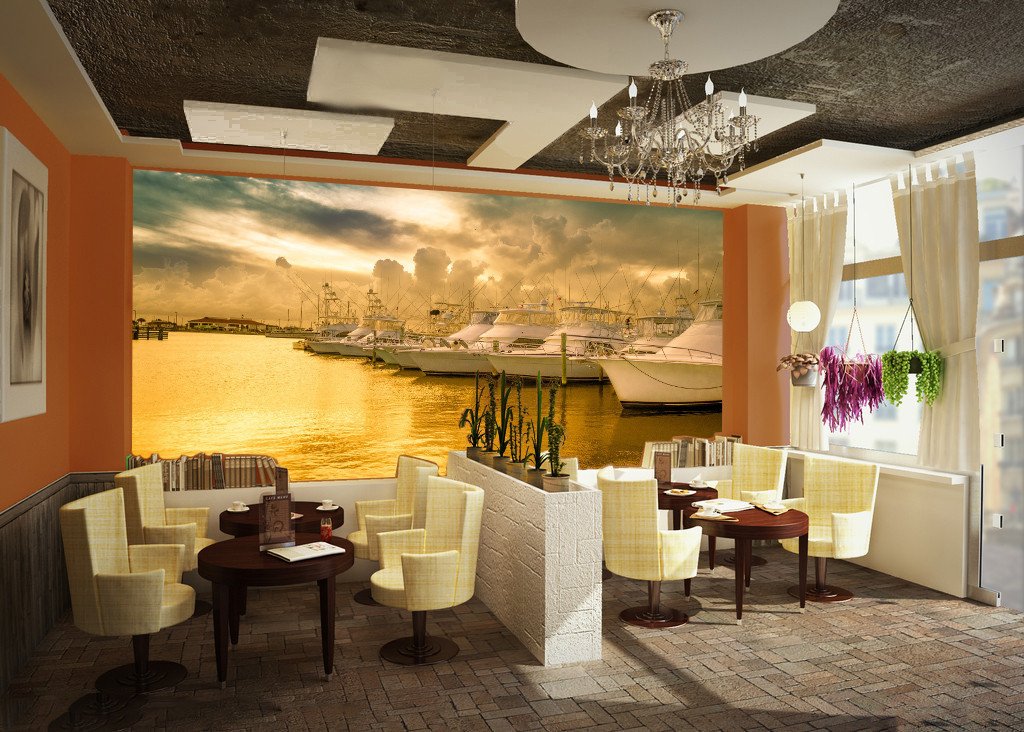 3D Sunset Glow River Boat 648 Wallpaper AJ Wallpaper