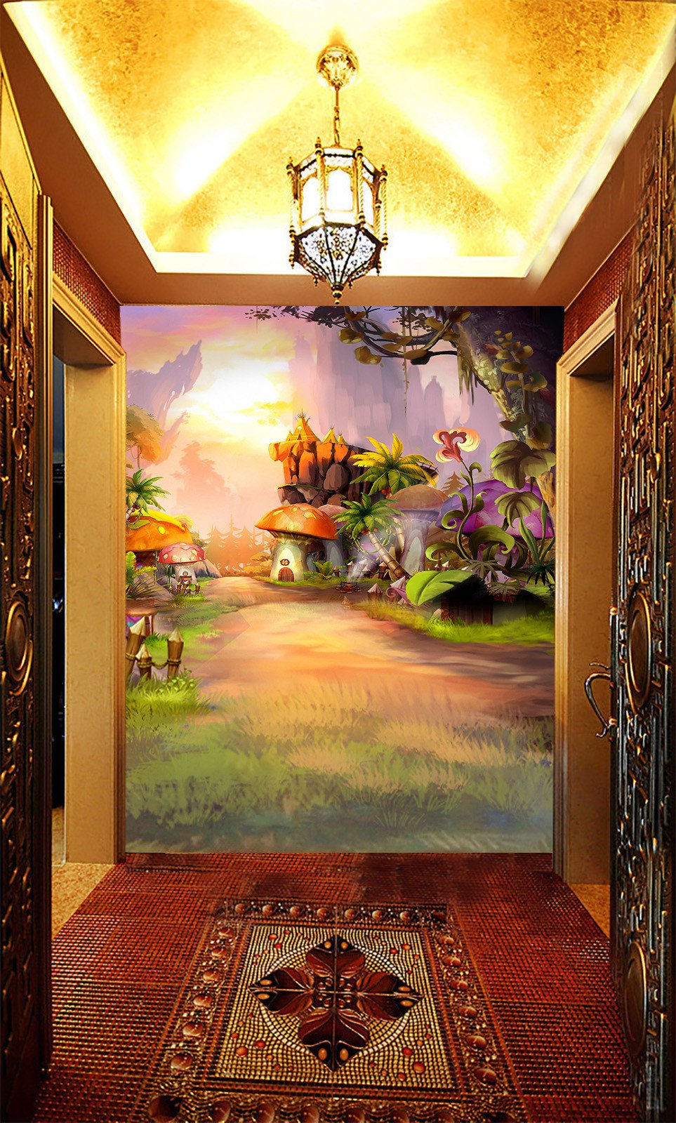 Hidden Mushroom Houses Wallpaper AJ Wallpaper