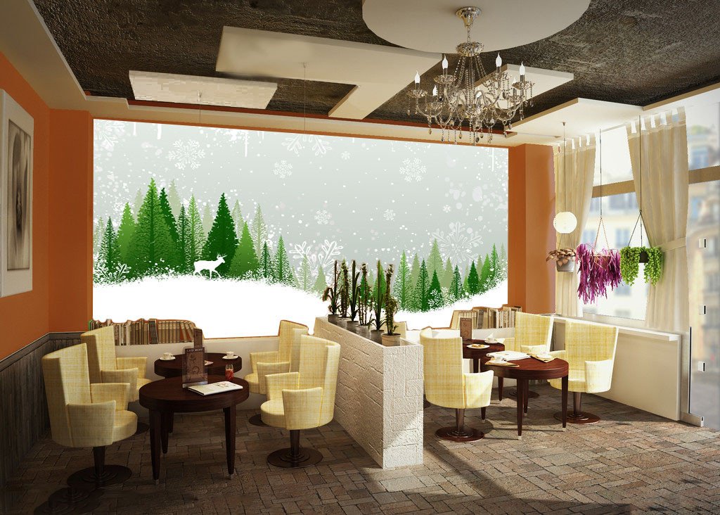 Snowing Forest Wallpaper AJ Wallpaper