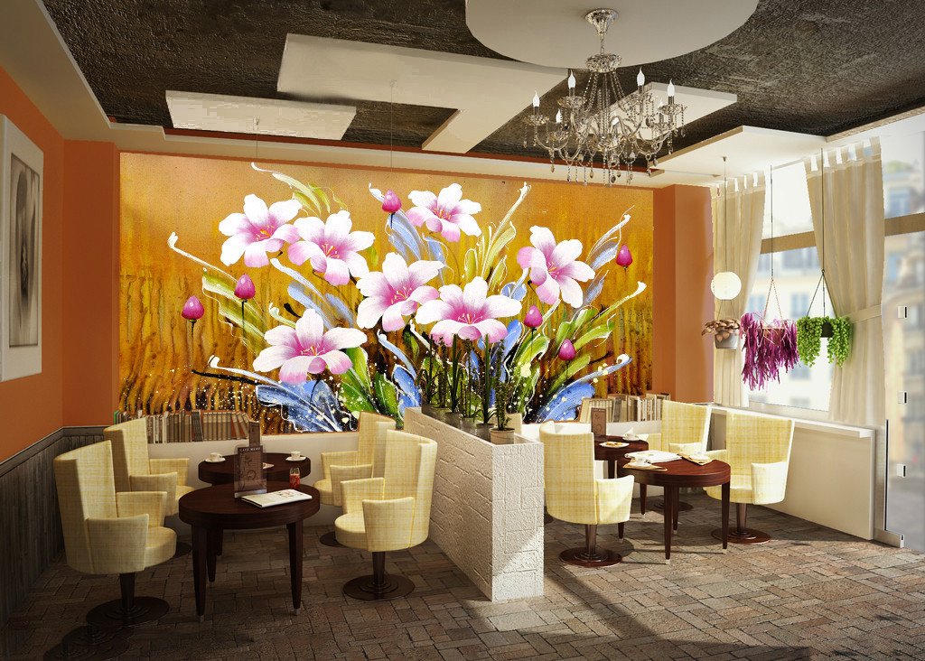 3D Pretty Flower Petal 012 Wallpaper AJ Wallpaper