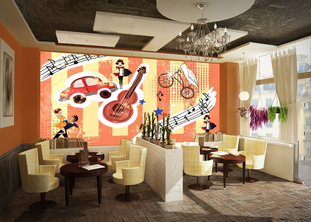 3D Guitar Girl Music 55 Wallpaper AJ Wallpaper