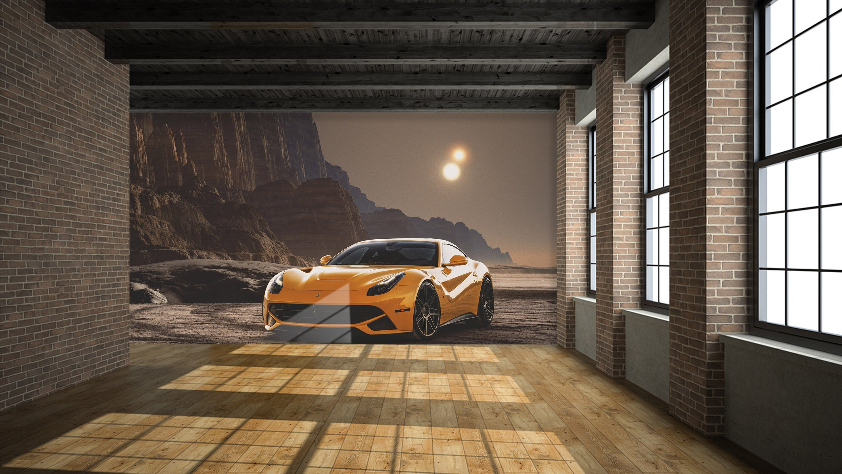 3D Night Car 950 Vehicle Wall Murals Wallpaper AJ Wallpaper 2