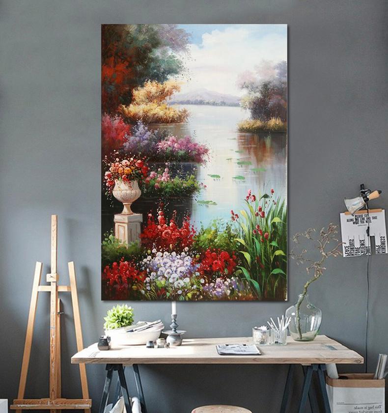 3D Lake Flower 138 Wall Stickers Wallpaper AJ Wallpaper 2