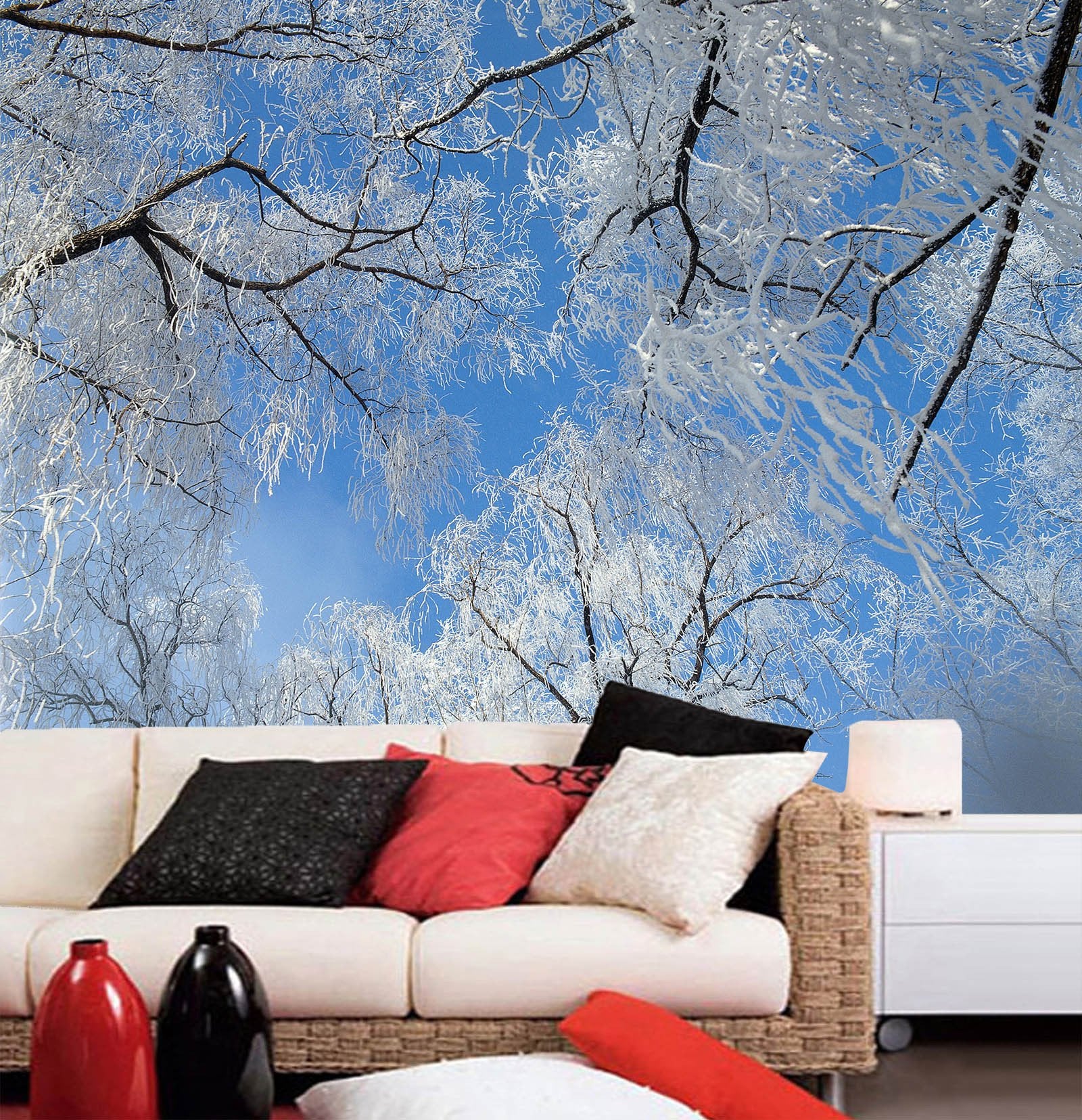 White Trees Wallpaper AJ Wallpaper