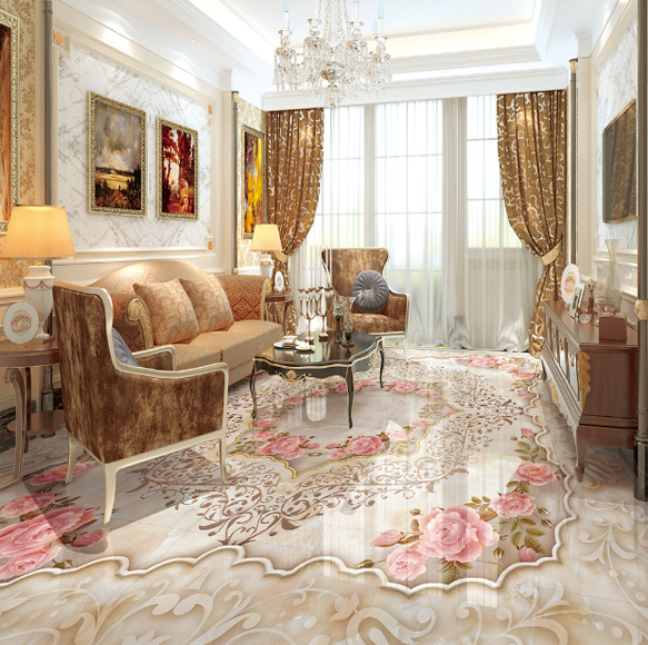 3D Fashion Pattern Floor Mural Wallpaper AJ Wallpaper 2