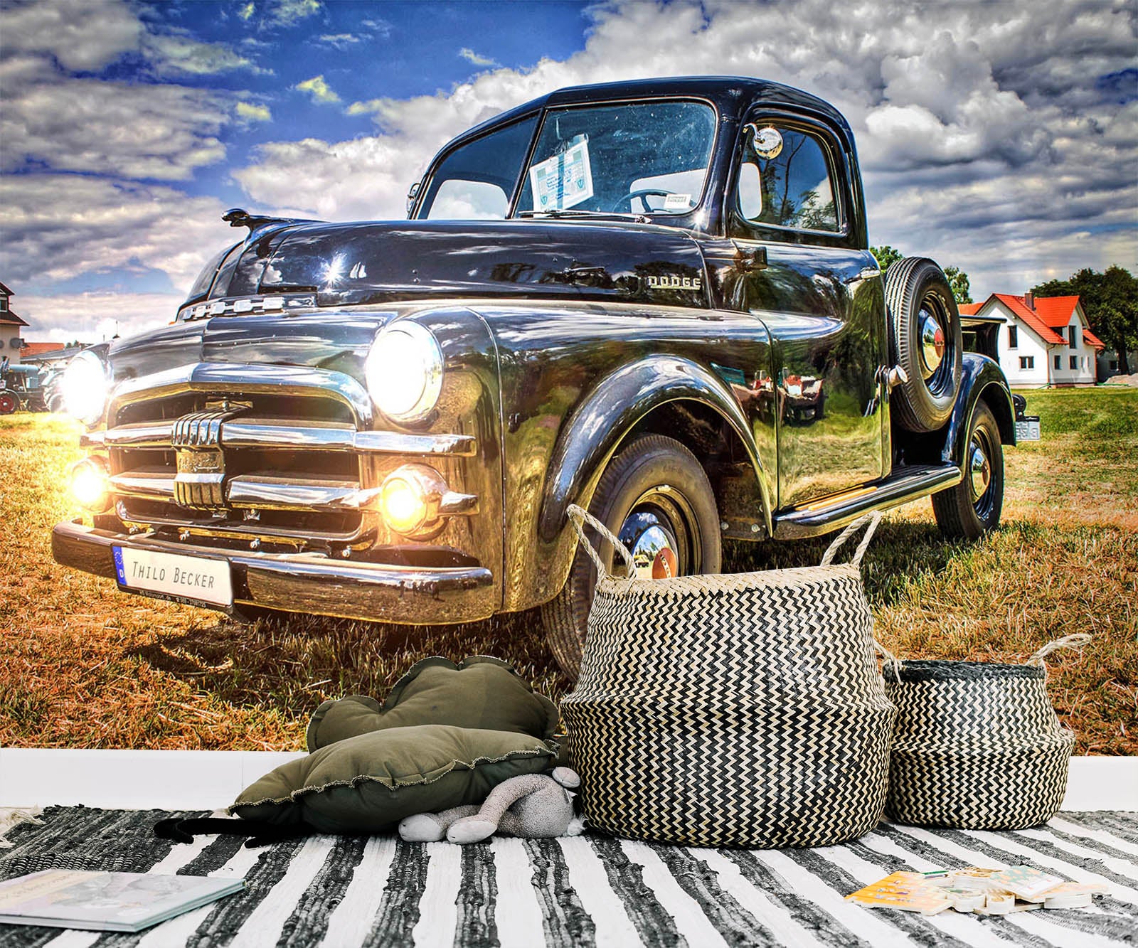 3D Farm Luxury Car 101 Vehicle Wall Murals