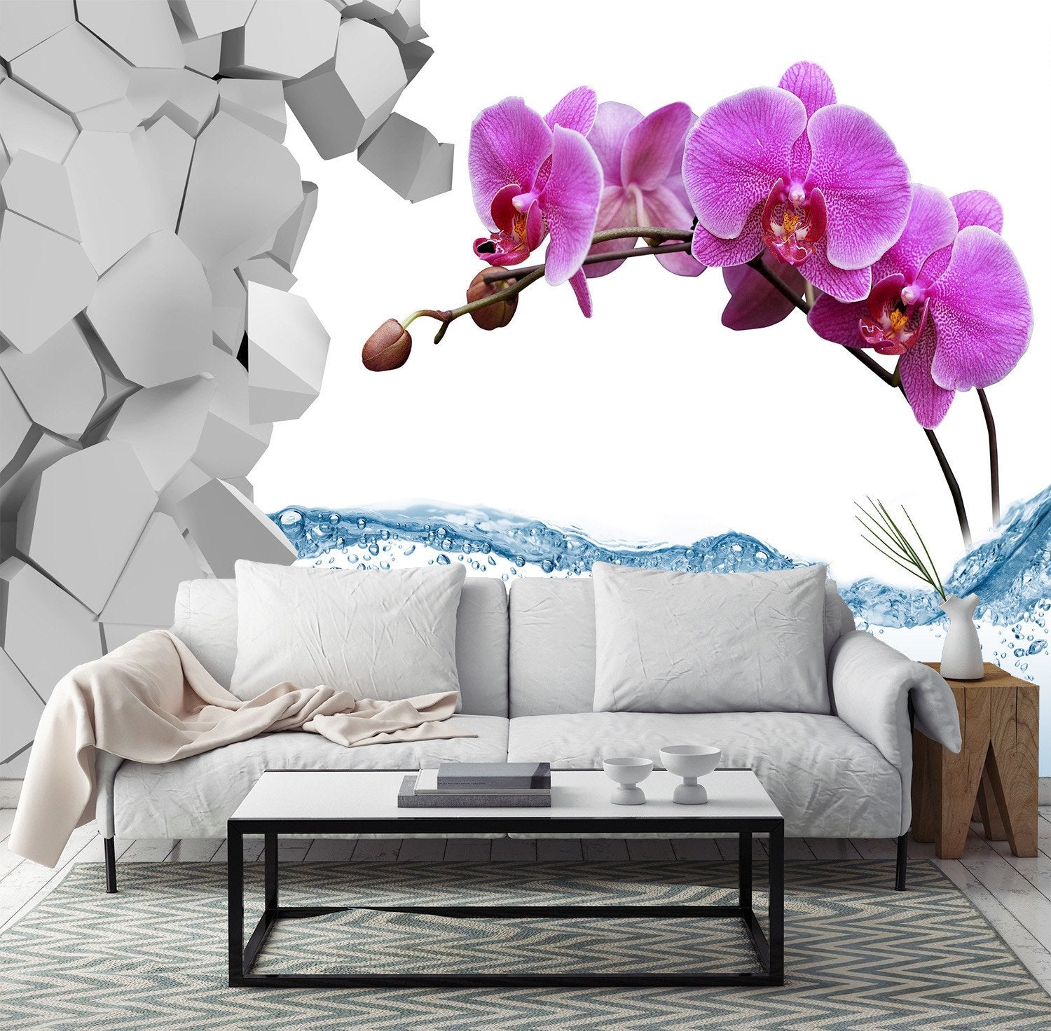 3D Purple Petal Flower 112 Wallpaper AJ Wallpaper 2