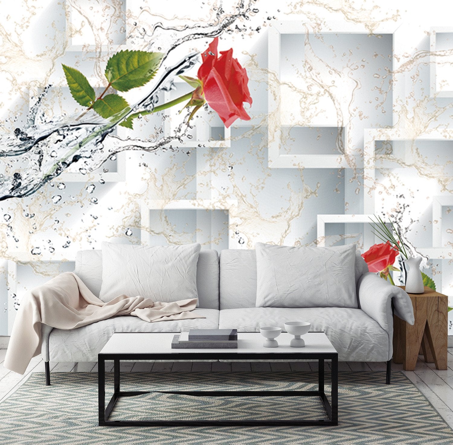 3D Red Flower 469 Wallpaper AJ Wallpaper 2