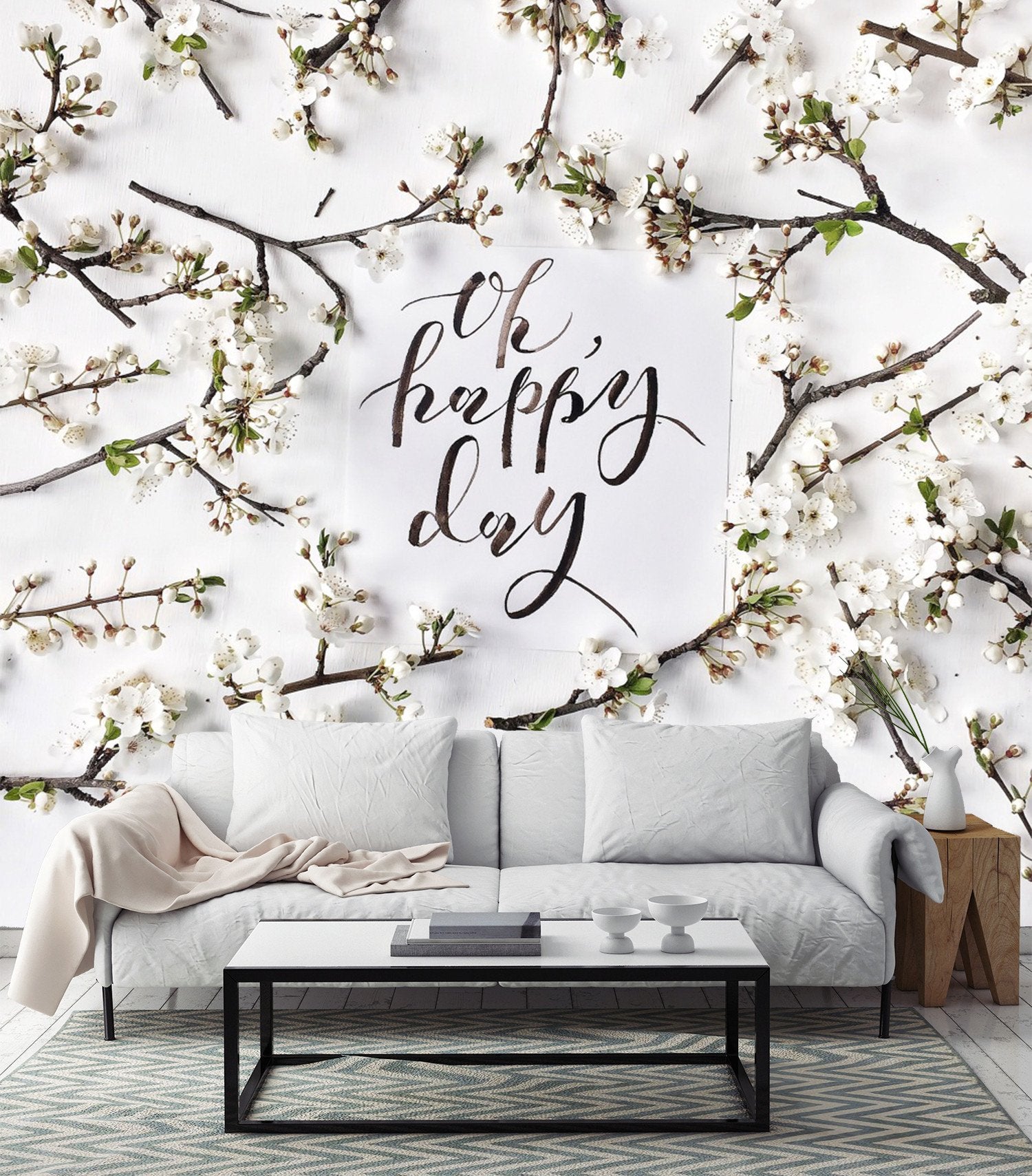 3D Flower Branch Happy Day 79 Wallpaper AJ Wallpaper