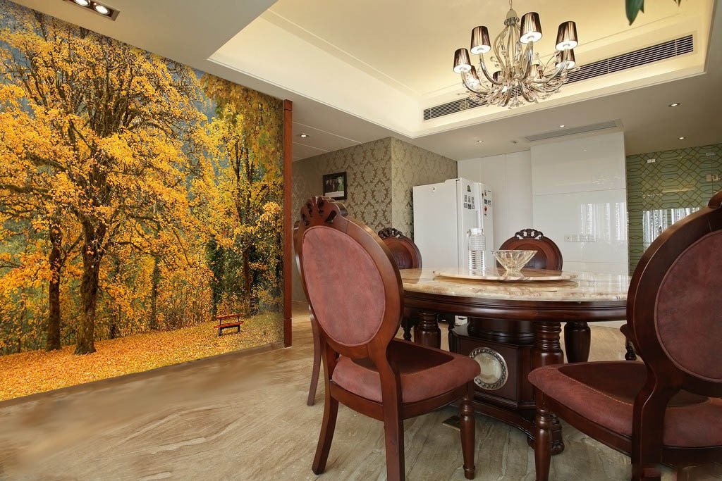 Forest Bench Wallpaper AJ Wallpaper