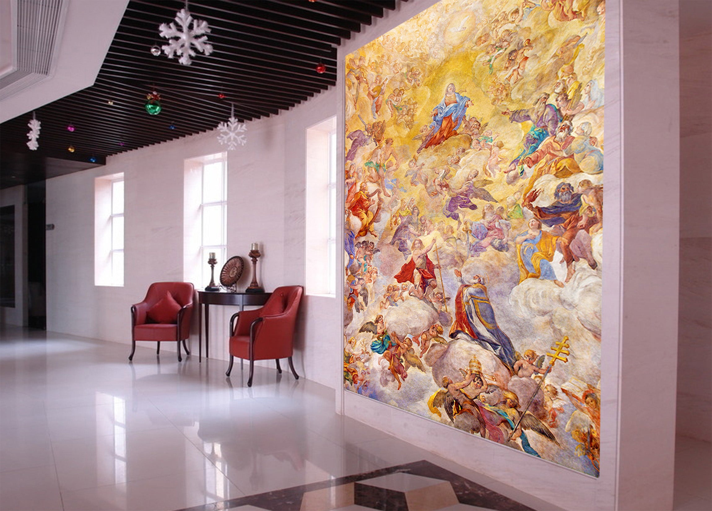 3D Golden Clouds 1618 Wall Murals