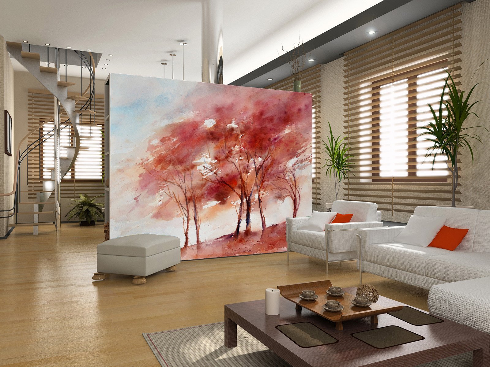 3D Graffiti Maple Tree 729 Wallpaper AJ Wallpaper