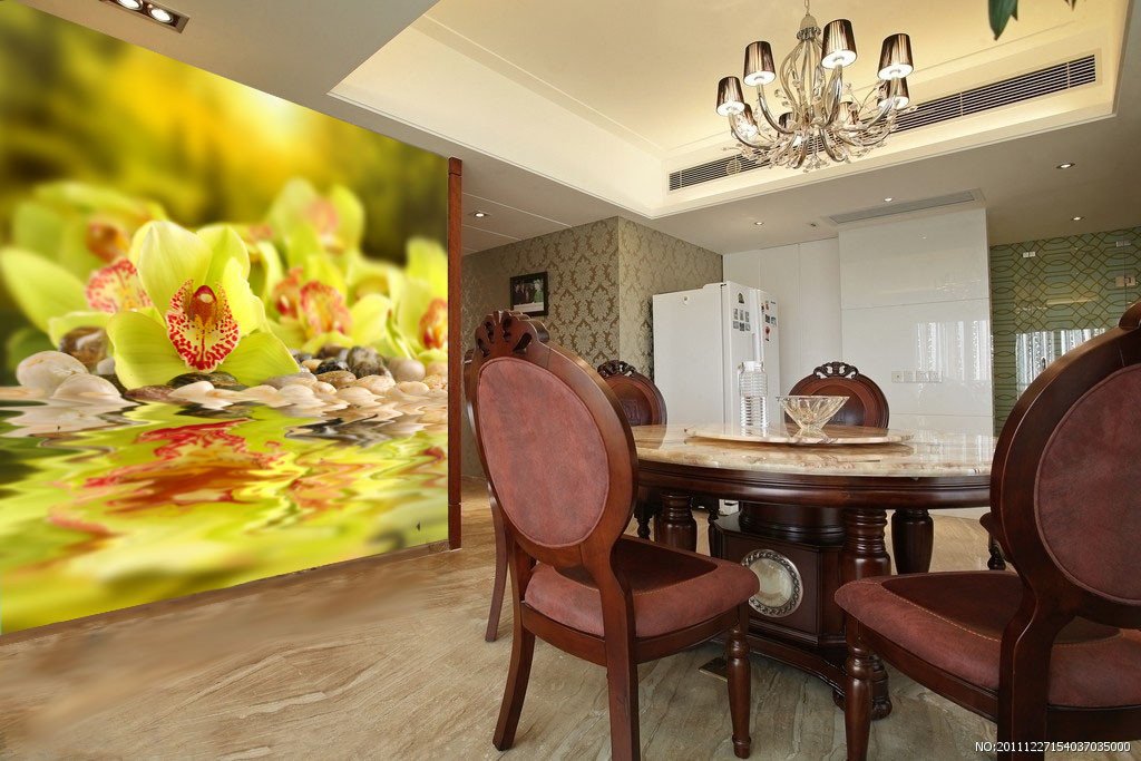 Flowers Pebbles Wallpaper AJ Wallpaper